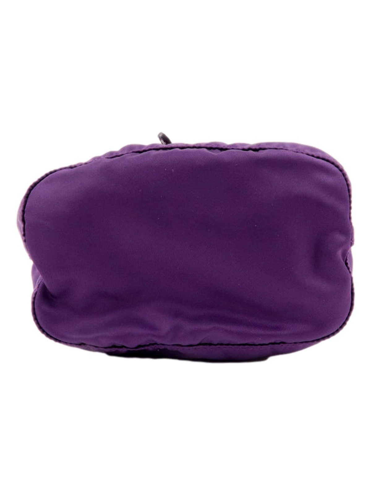 Prada UVA Purple Tessuto Nylon Triangle Logo Drawstring Bucket Bag