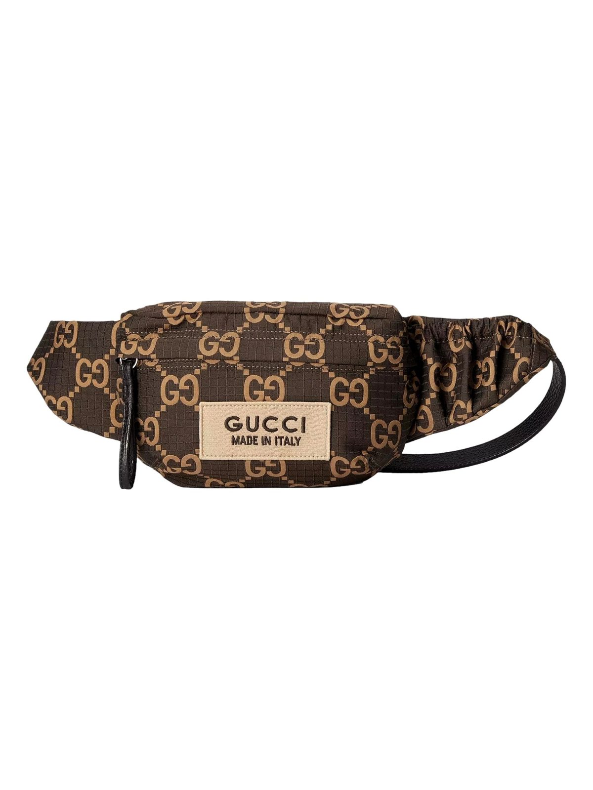 Gucci GG Ripstop Waist Bag Beige Brown Recycled Fabric Belt Bag