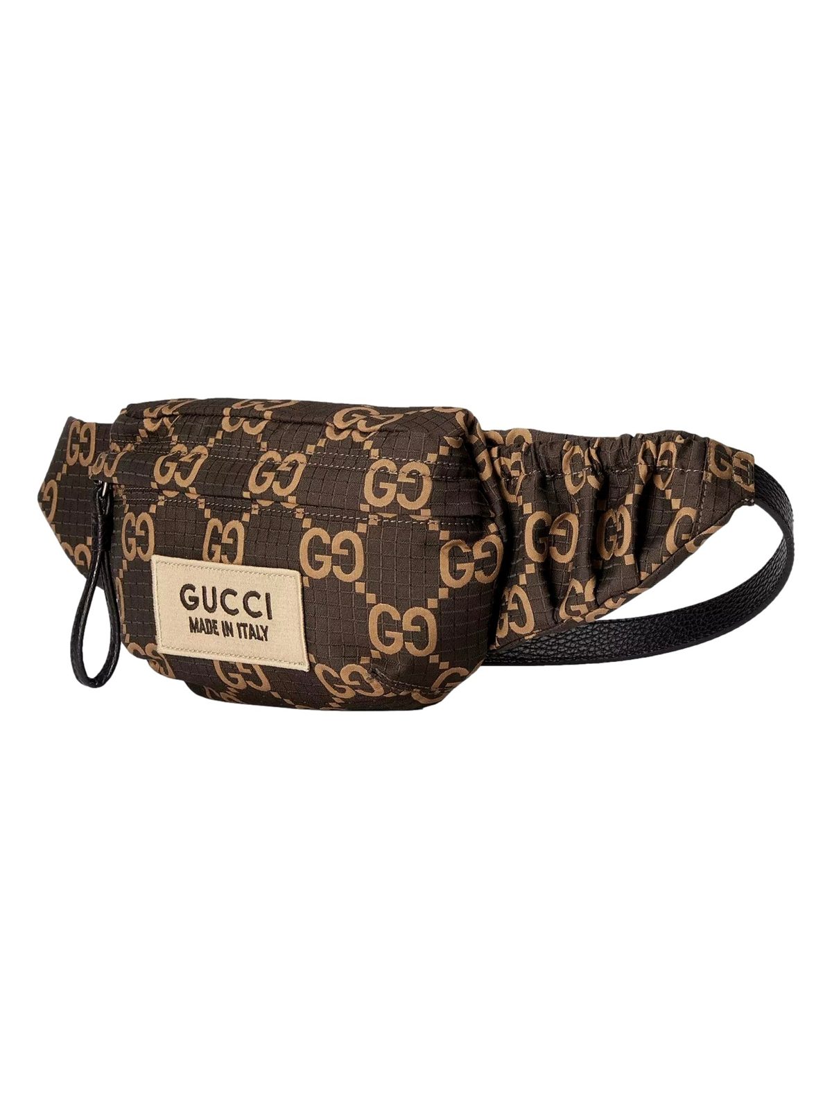 Gucci GG Ripstop Waist Bag Beige Brown Recycled Fabric Belt Bag