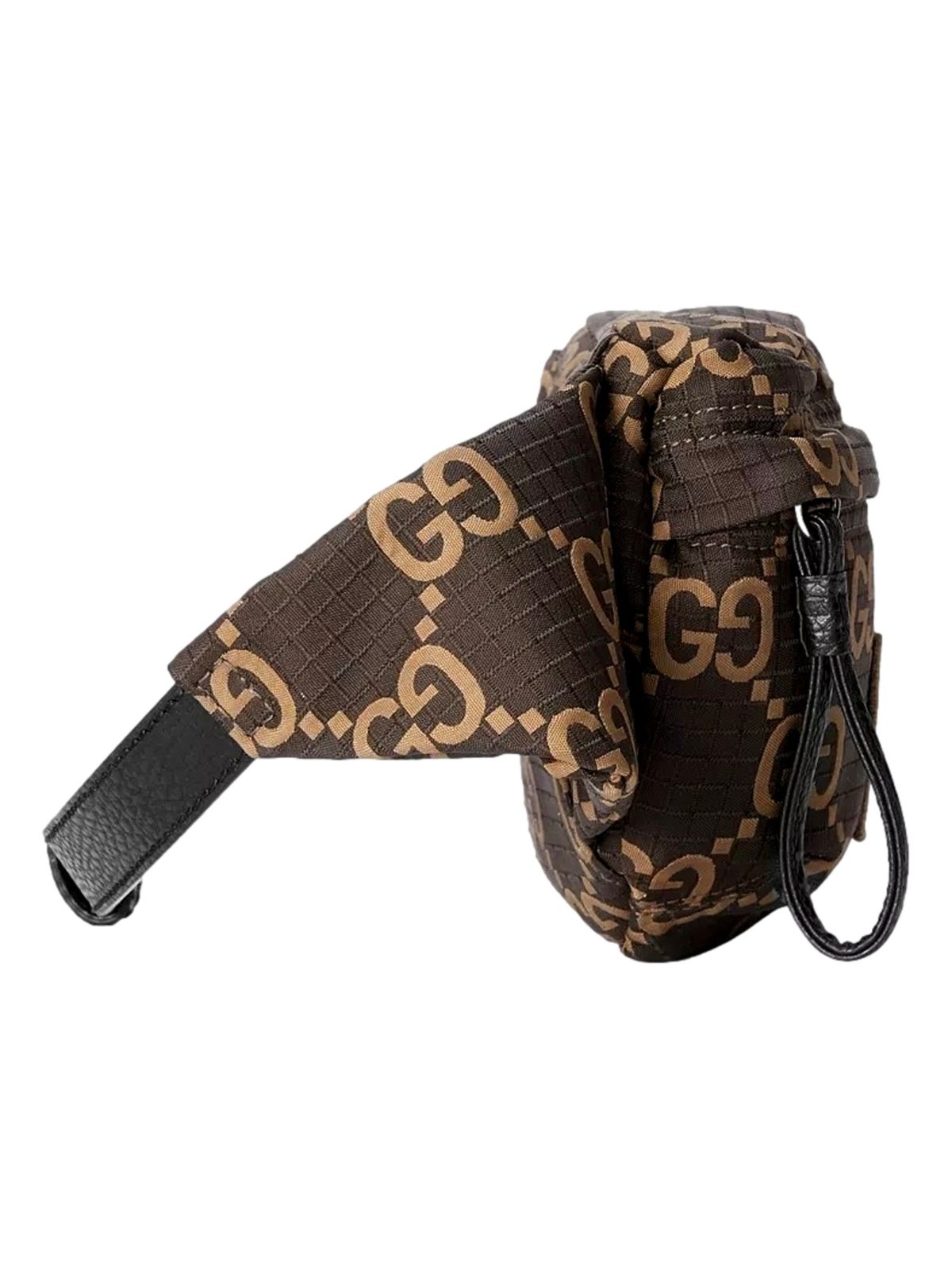 Gucci GG Ripstop Waist Bag Beige Brown Recycled Fabric Belt Bag
