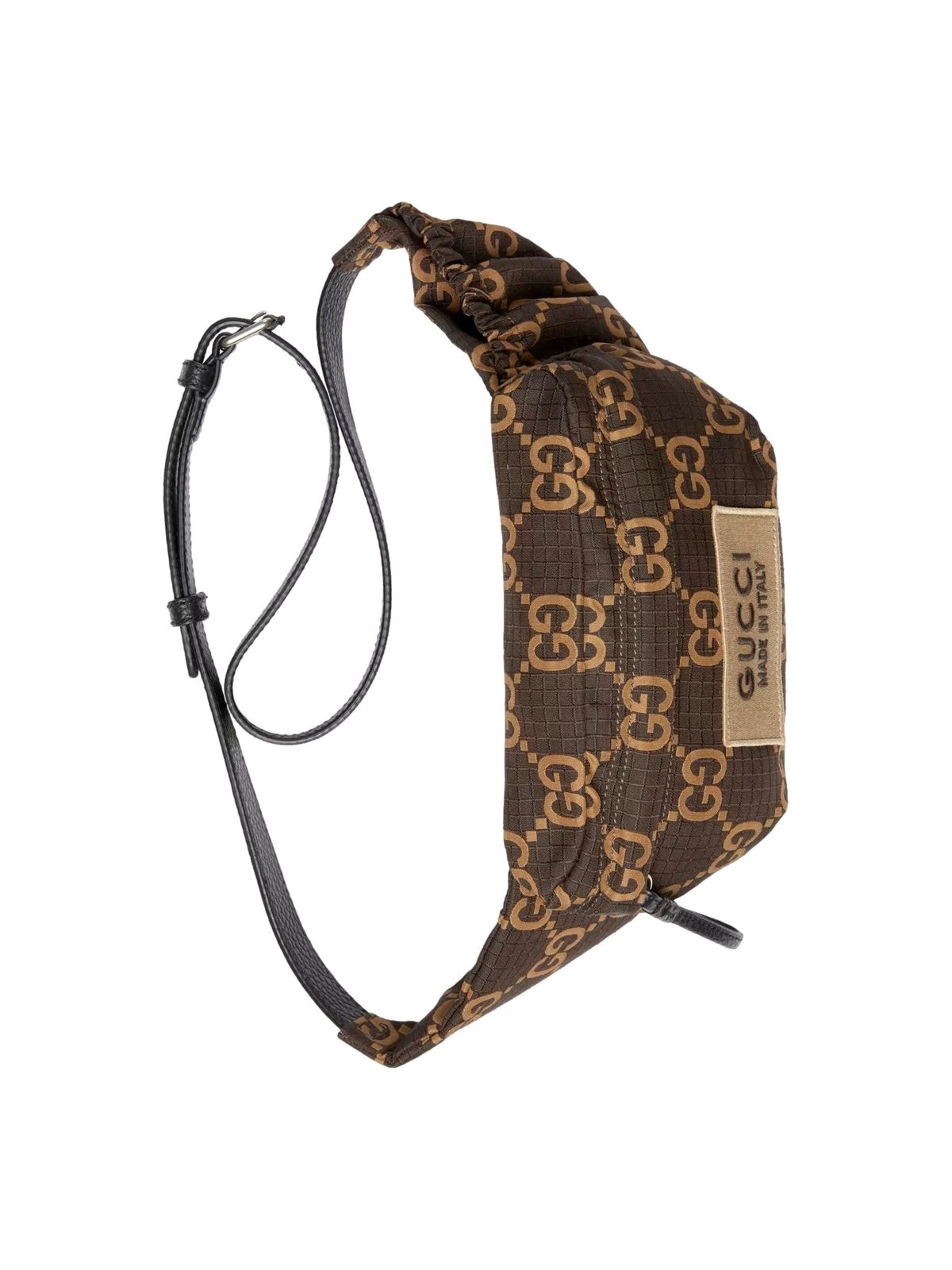 Gucci GG Ripstop Waist Bag Beige Brown Recycled Fabric Belt Bag