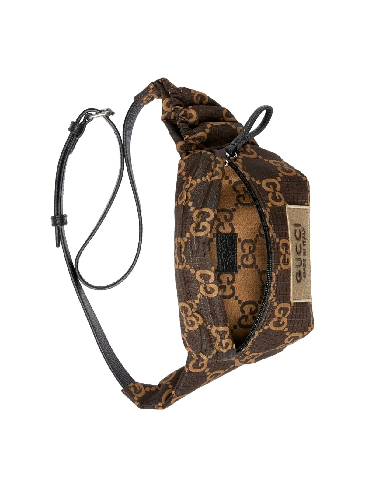 Gucci GG Ripstop Waist Bag Beige Brown Recycled Fabric Belt Bag
