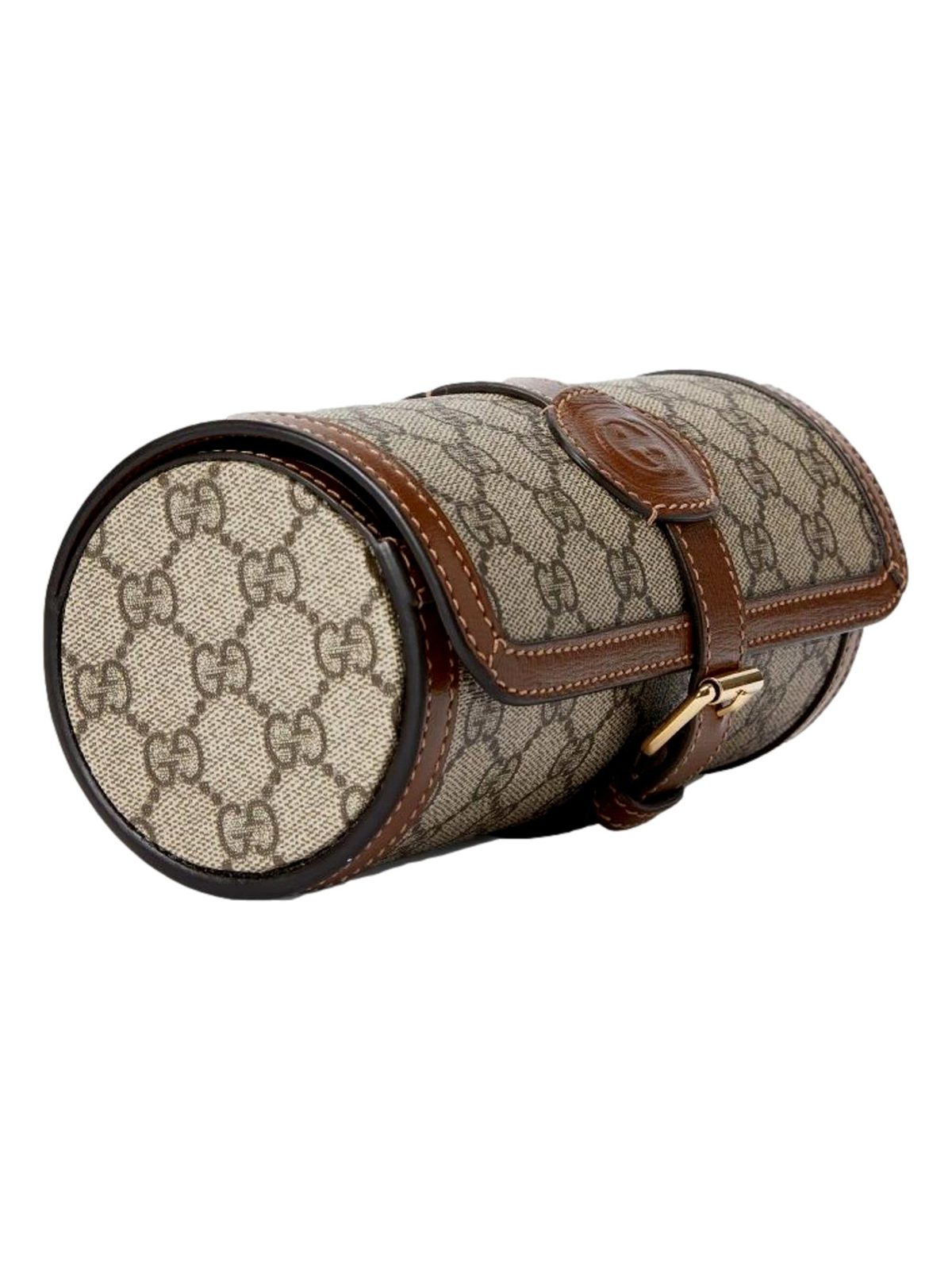 Gucci GG Supreme Canvas Leather Beige Brown Watch Case