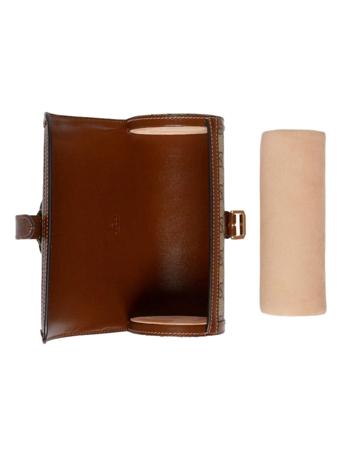 Gucci GG Supreme Canvas Leather Beige Brown Watch Case