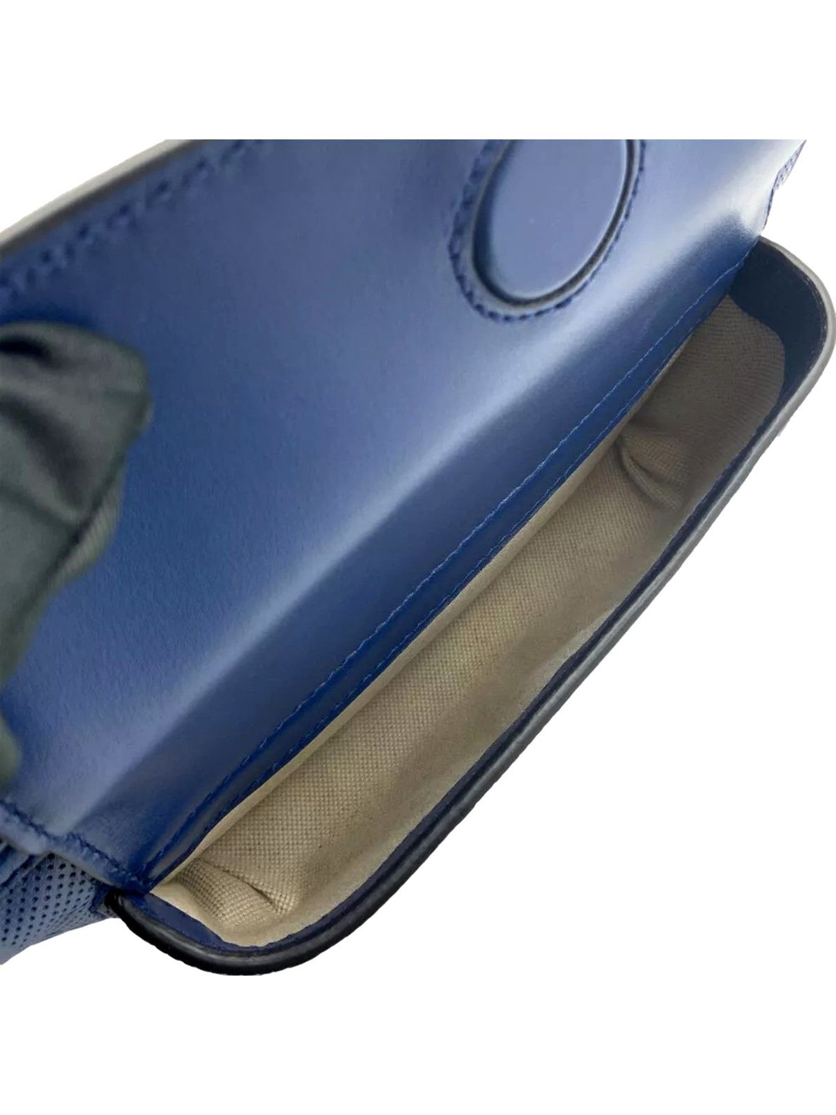 Gucci Calfskin GG Tennis Embossed Pocket Belt Bag Blue