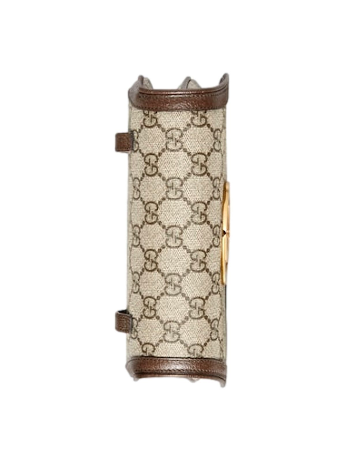 Gucci Blondie GG Supreme Canvas Brown Leather Belt Bag Size 65