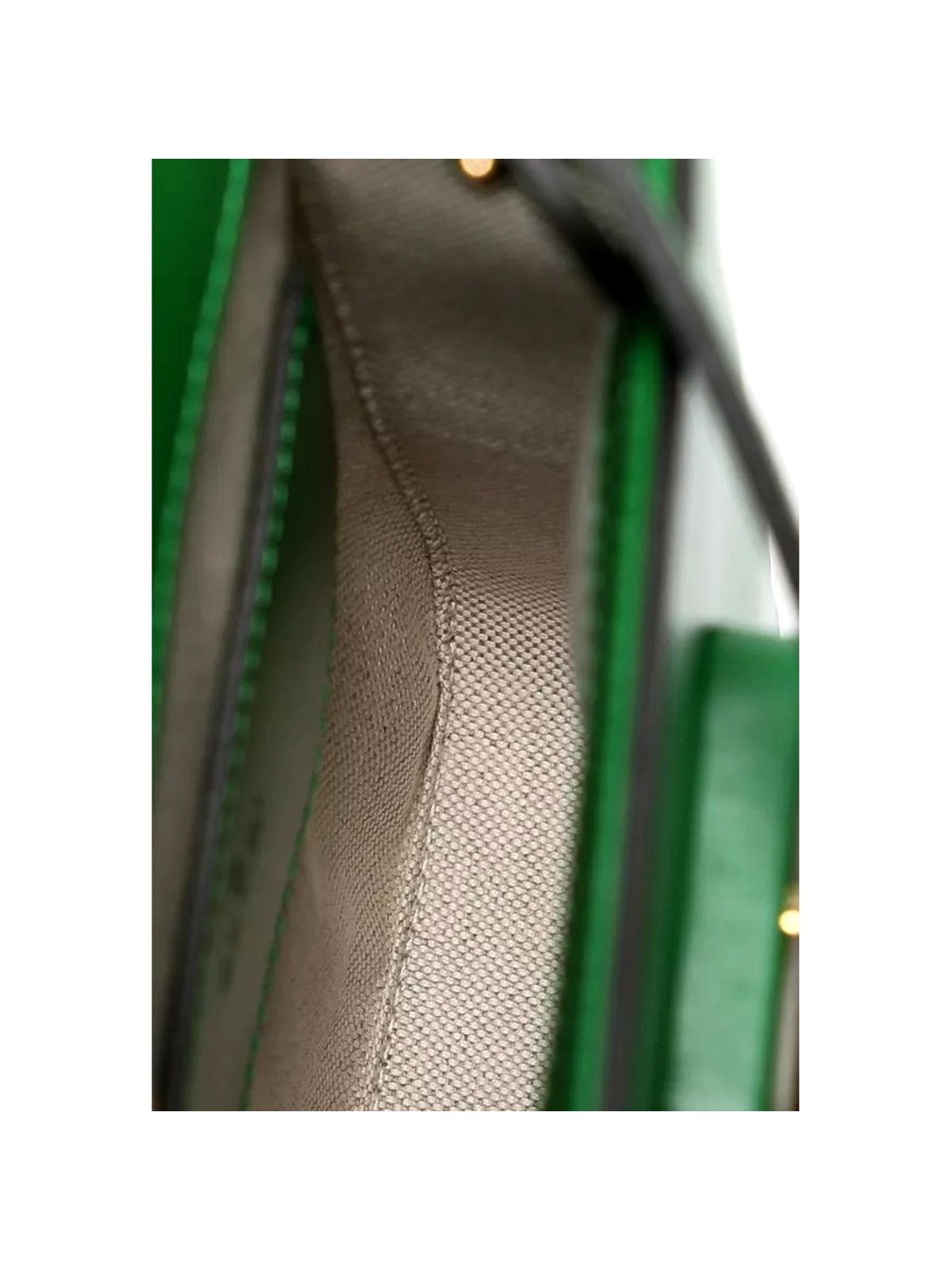 Gucci Bamboo 1947 Mini Green Leather Top Handle Crossbody Bag