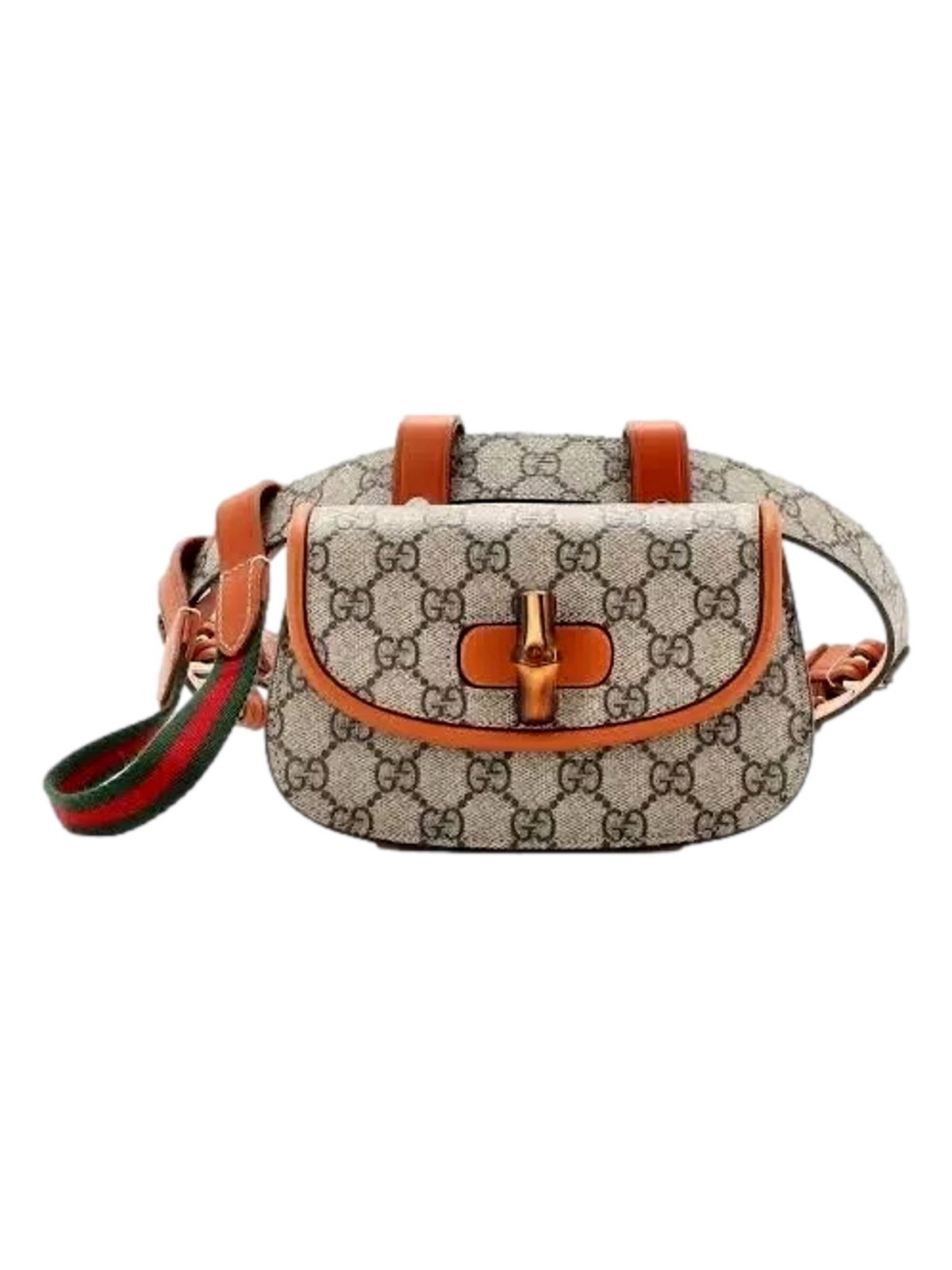 Gucci GG Supreme Bamboo 1947 Mini Belt Bag Beige Monogram Canvas