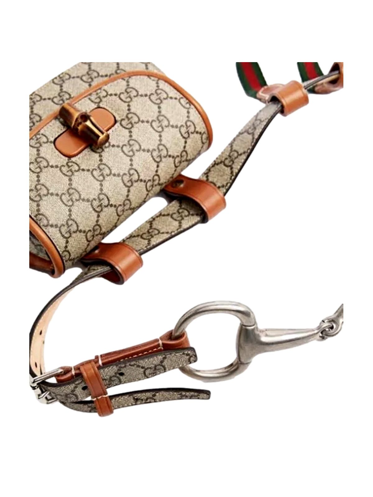Gucci GG Supreme Bamboo 1947 Mini Belt Bag Beige Monogram Canvas