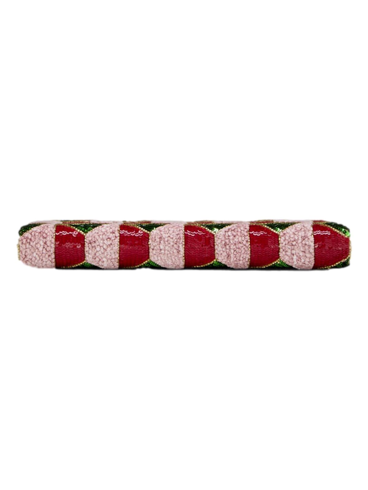 Gucci Broadway Sequin Crystal Embellished Chain Clutch Shoulder Bag Red Green Pink