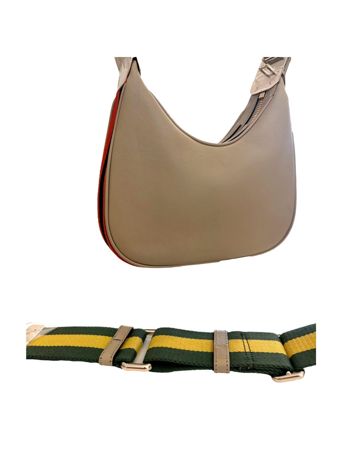 Gucci Attaché Small Shoulder Bag Beige Leather