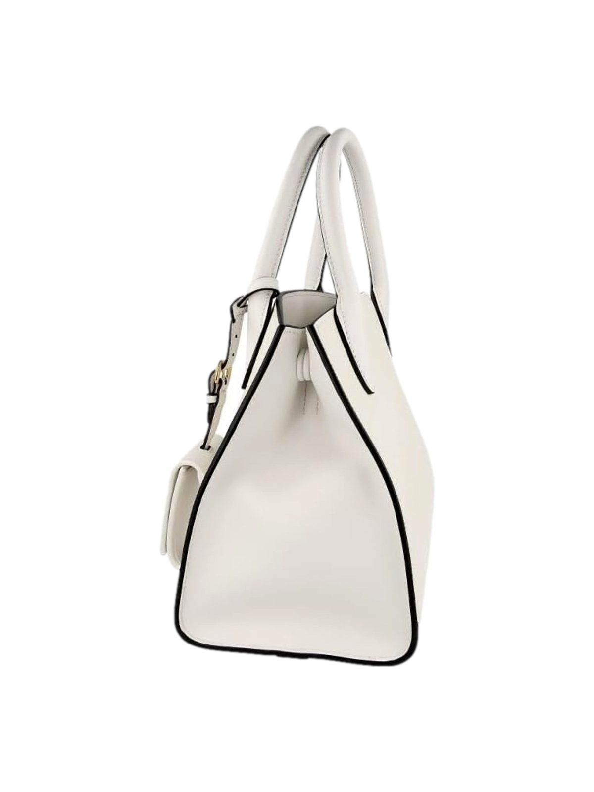 Prada Saffiano Leather Monochrome Bianco White Top Handle Handbag