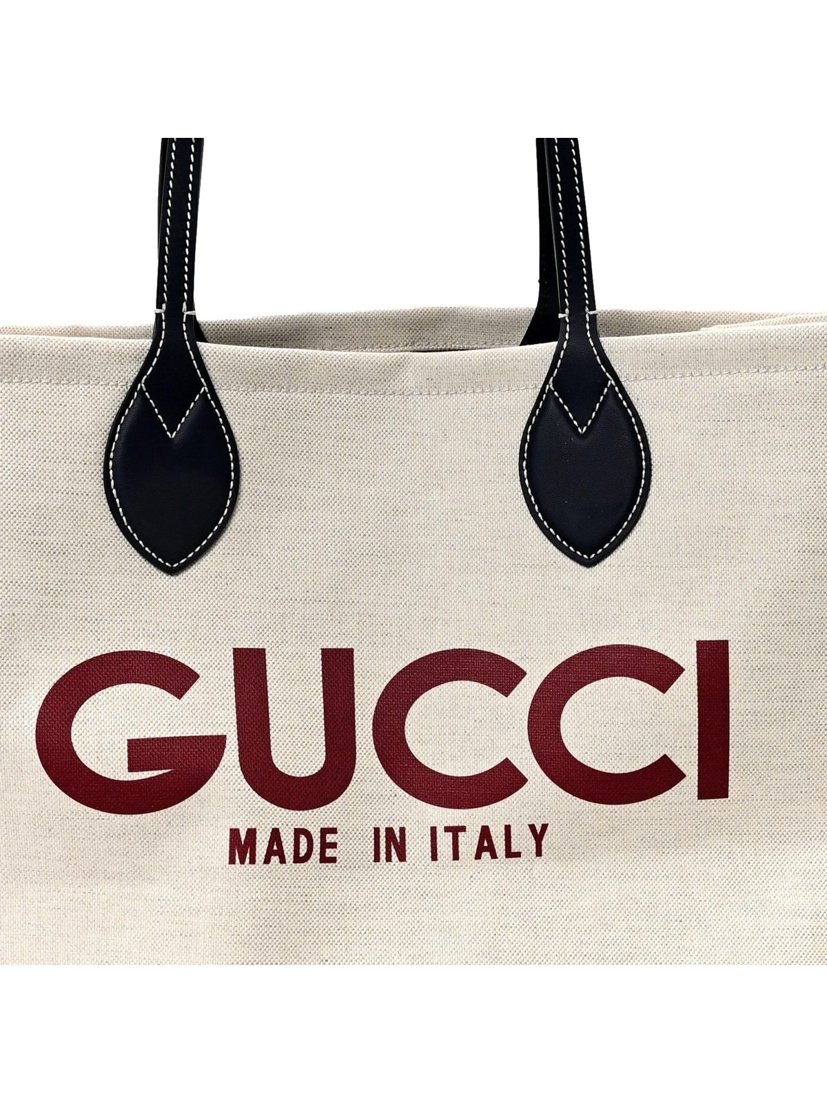 Gucci Logo Print Large Tote Bag Beige GG Supreme Canvas