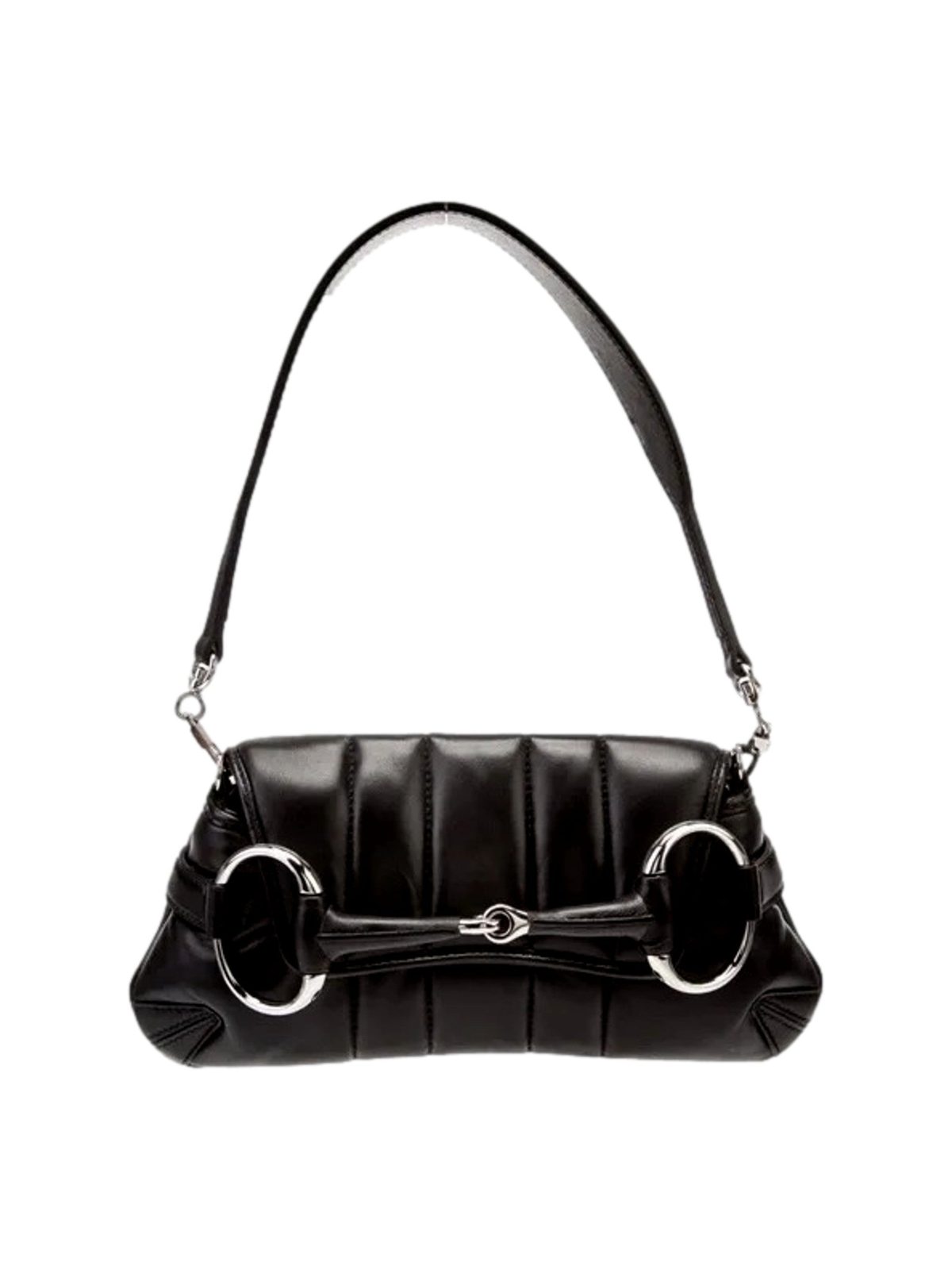 Gucci Horsebit Quilted Leather Small Chain Shoulder Bag Black