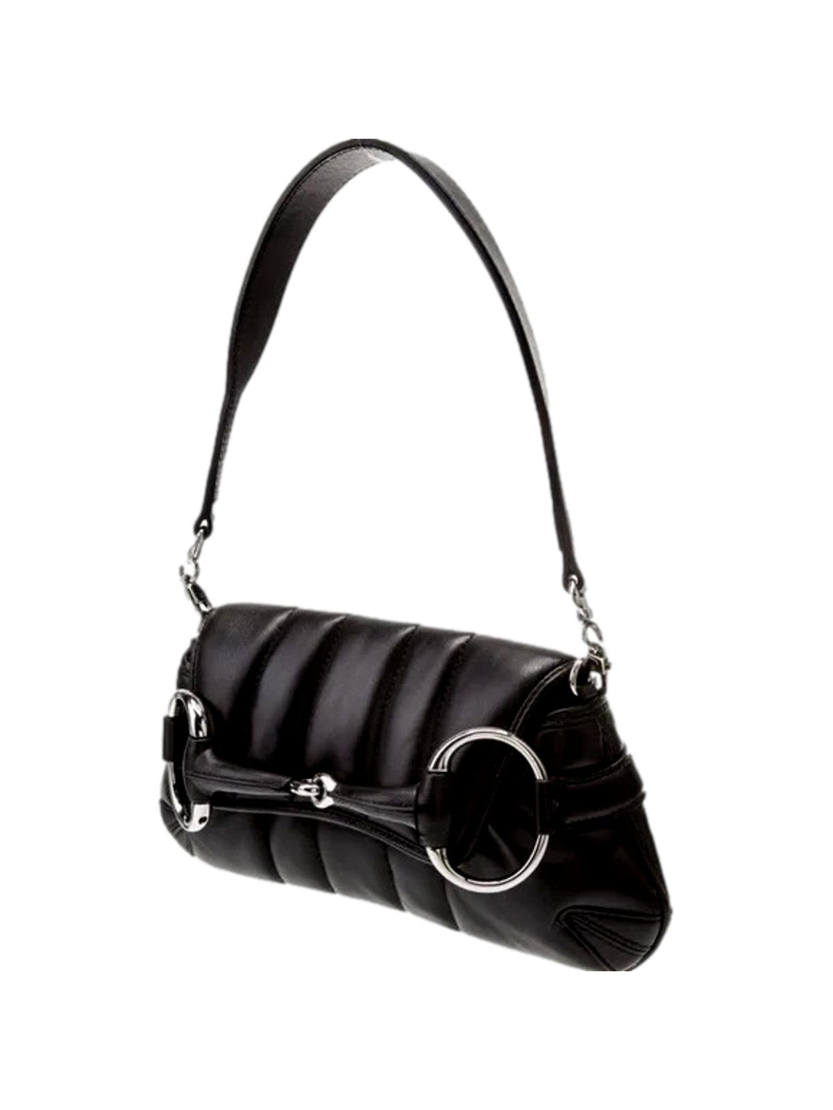 Gucci Horsebit Quilted Leather Small Chain Shoulder Bag Black