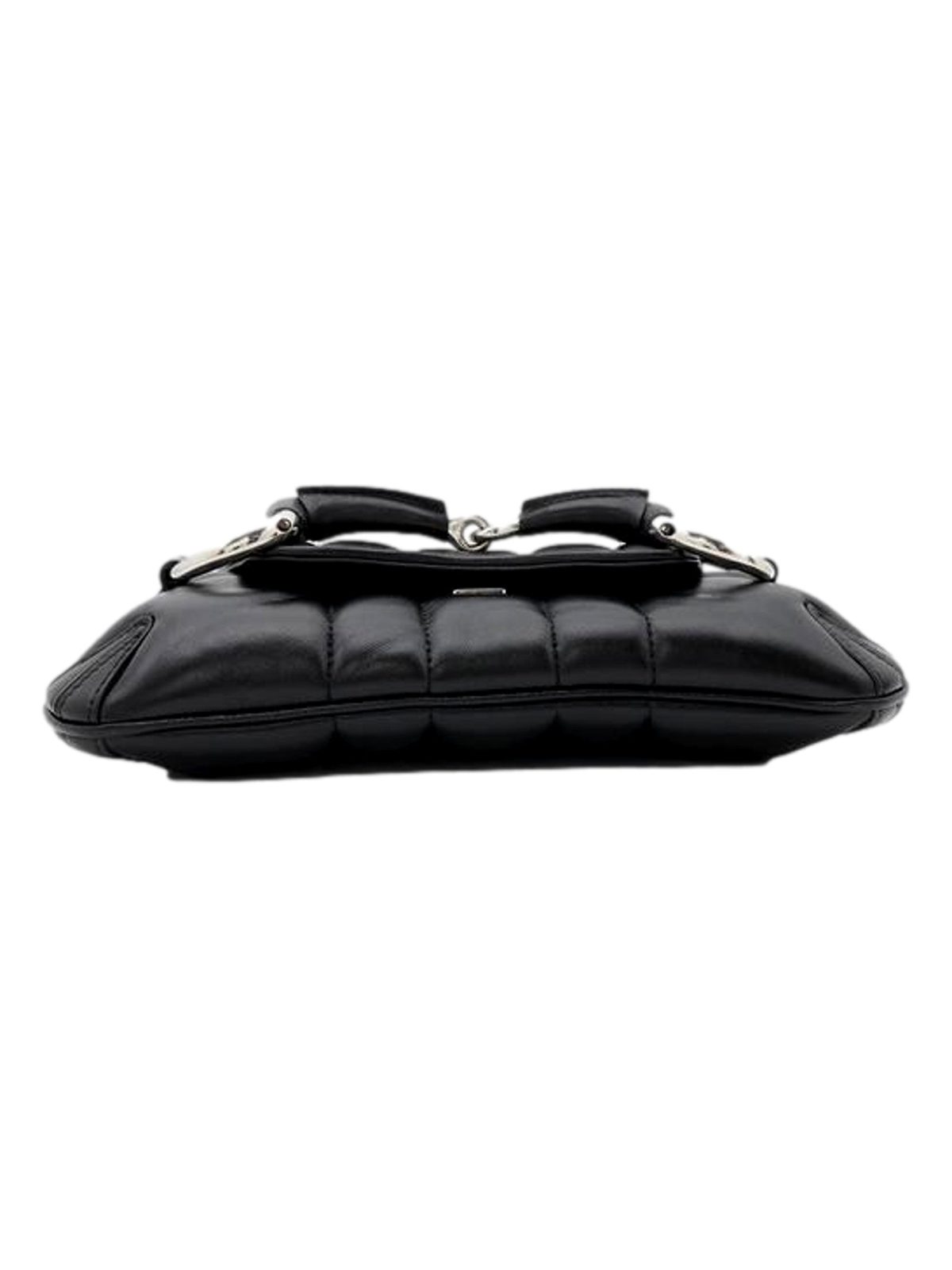 Gucci Horsebit Quilted Leather Small Chain Shoulder Bag Black