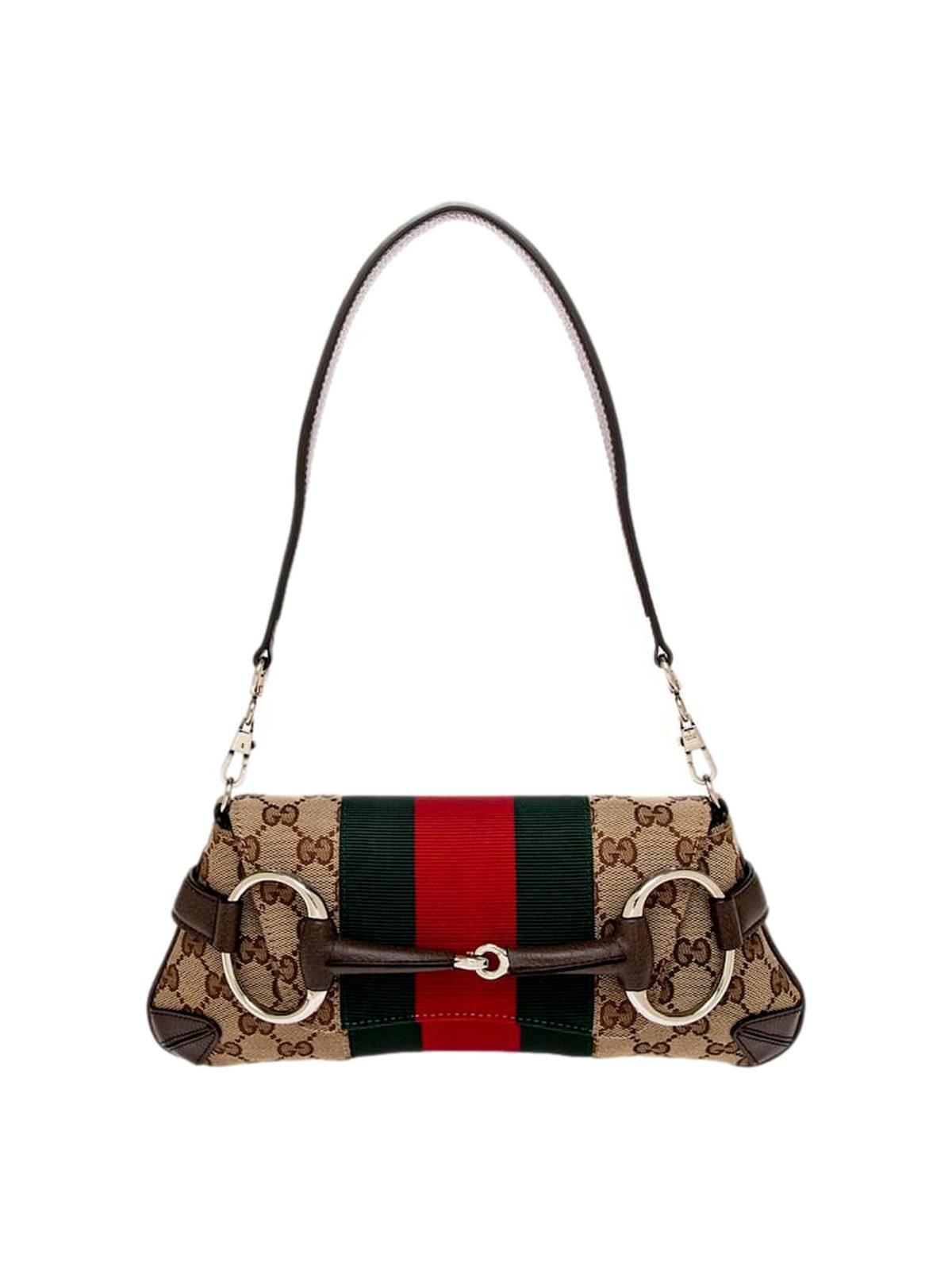 Gucci Horsebit Supreme Canvas Web Stripe Small Chain Shoulder Bag