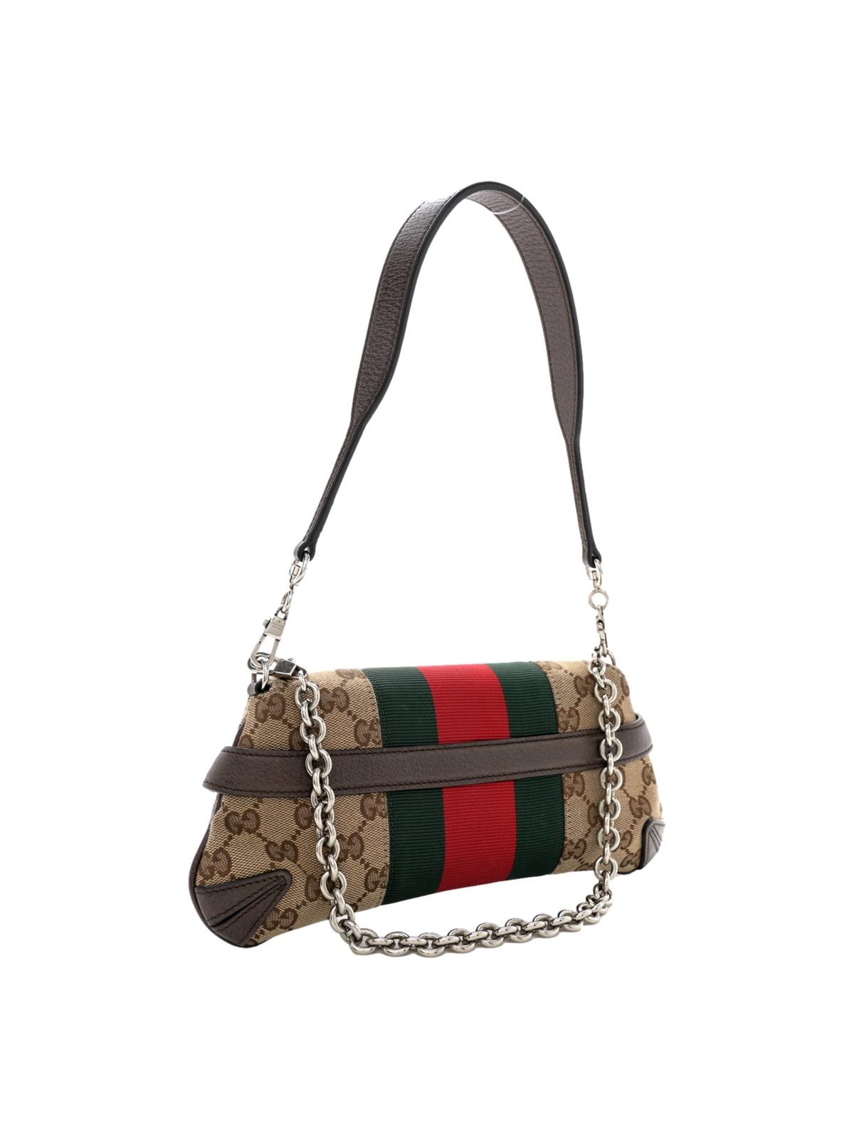 Gucci Horsebit Supreme Canvas Web Stripe Small Chain Shoulder Bag