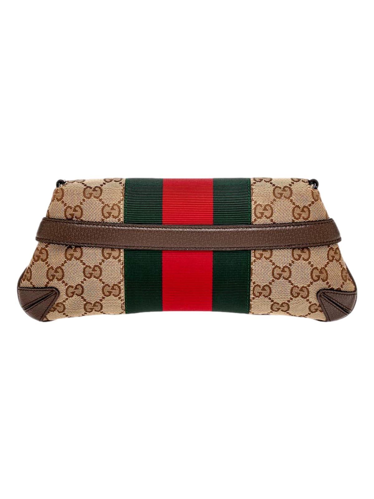 Gucci Horsebit Supreme Canvas Web Stripe Small Chain Shoulder Bag