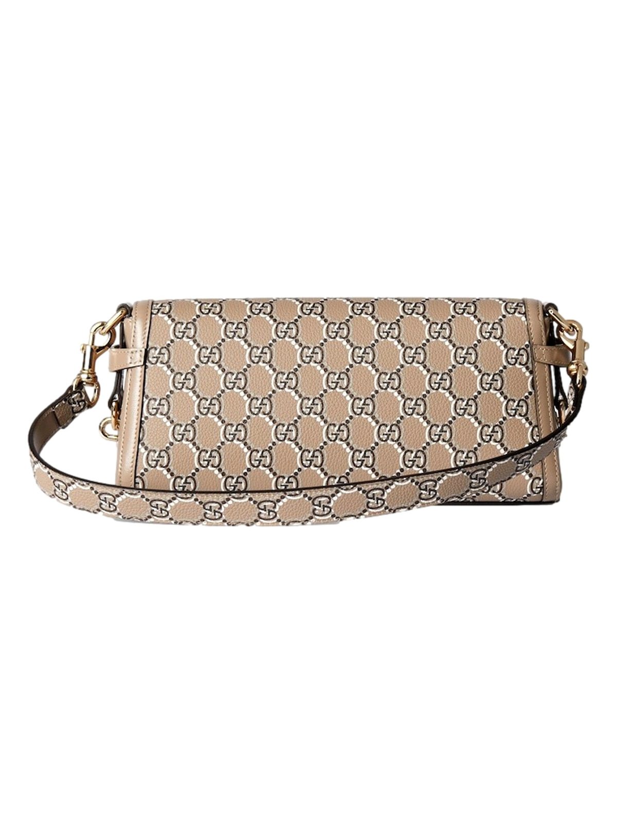Gucci Luce Optical Printed GG Leather Beige Shoulder Bag