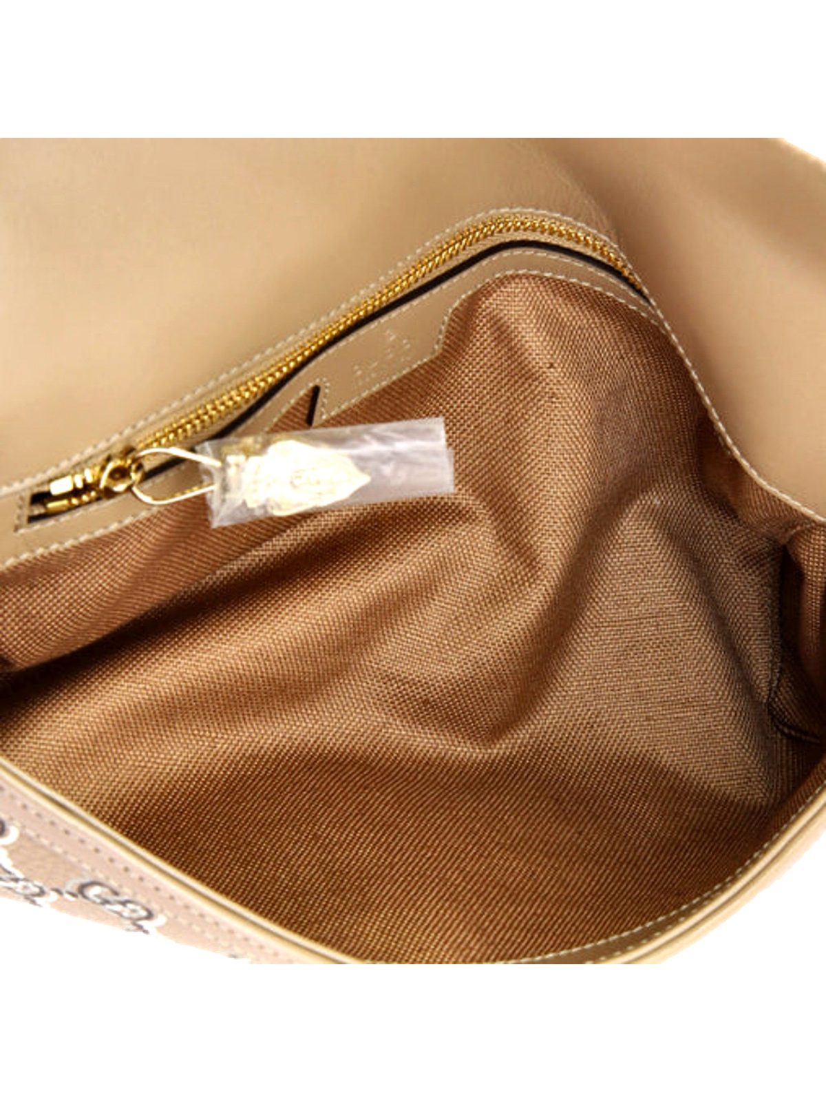 Gucci Luce Optical Printed GG Leather Beige Shoulder Bag