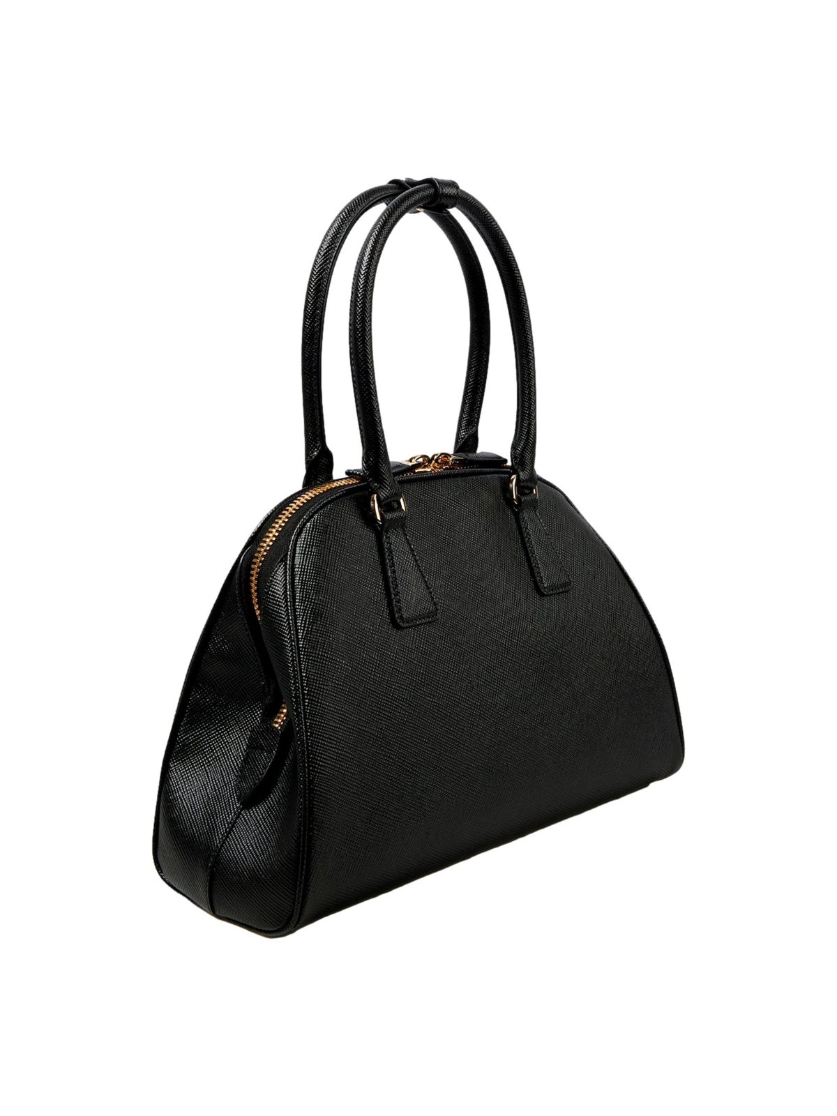 Prada Saffiano Soft Calfskin Top Handle Handbag Medium Nero Black