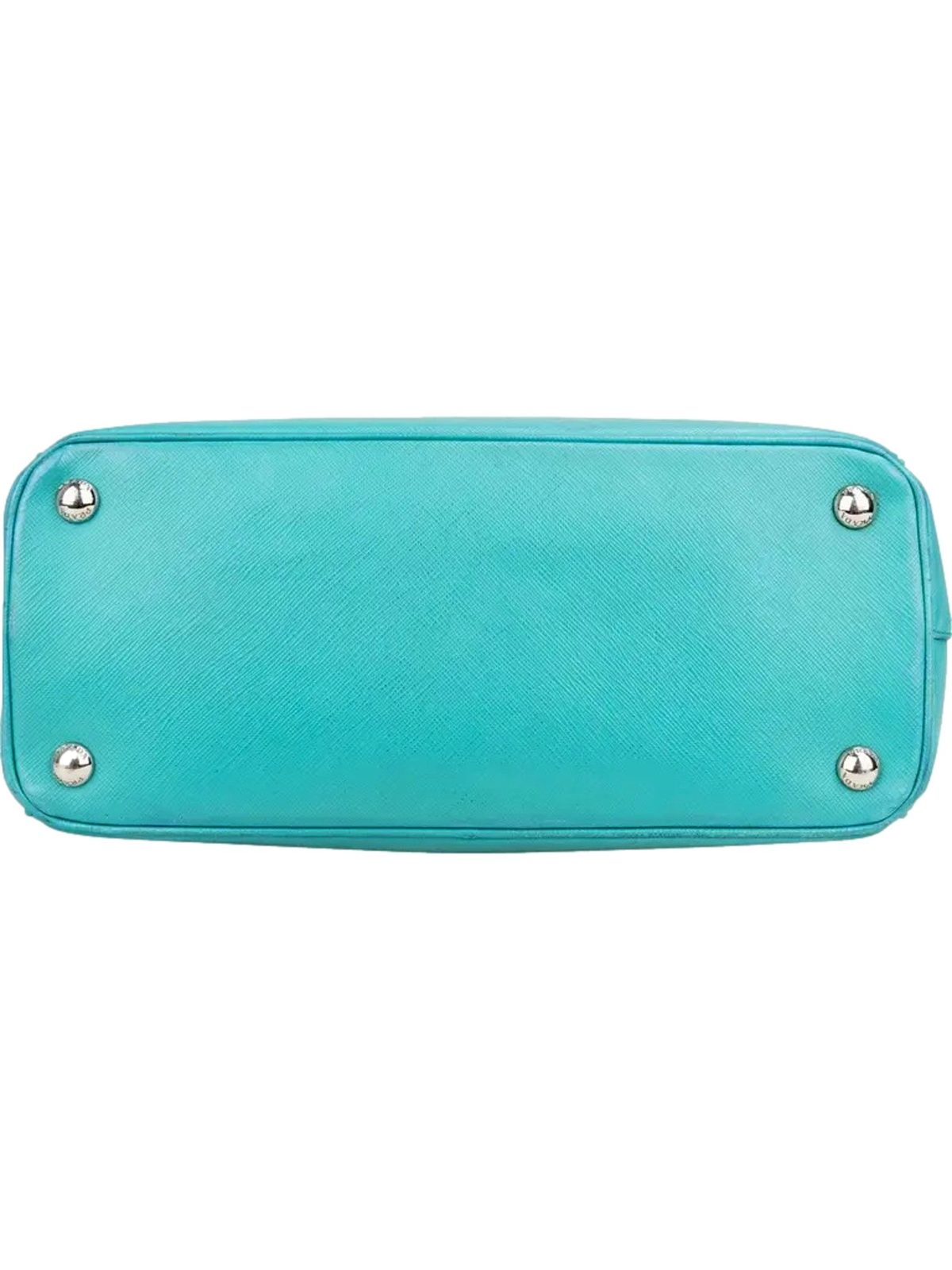 Prada Galleria Giada Teal Saffiano Lux Leather Small Tote Bag