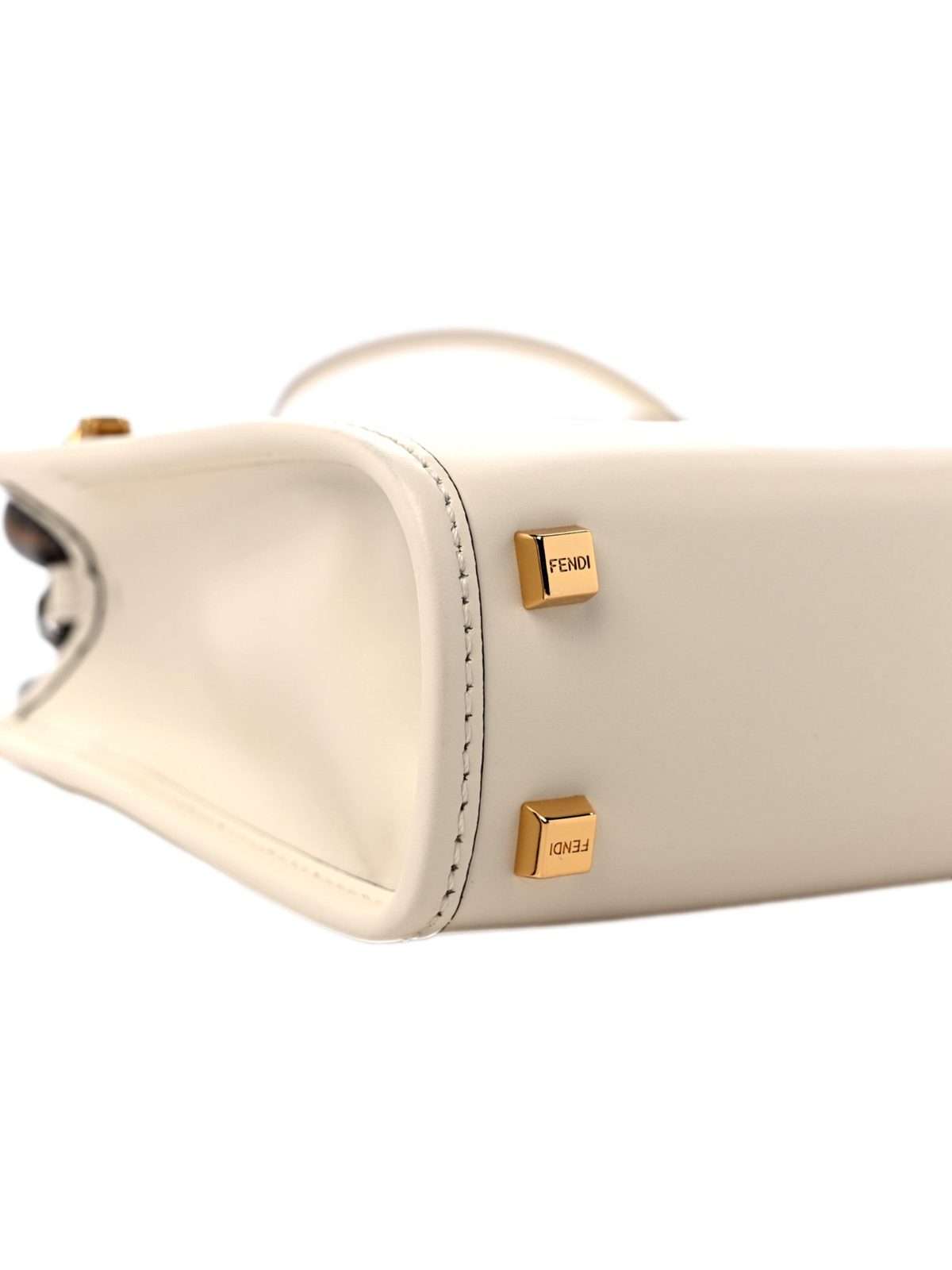 Fendi Mini Sunshine Shopper Tote Crossbody Nude Calfskin Snake Print