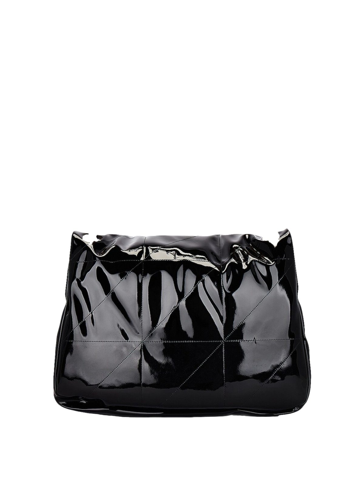 Saint Laurent Jamie YSL Black Patent Leather Large Shoulder Bag