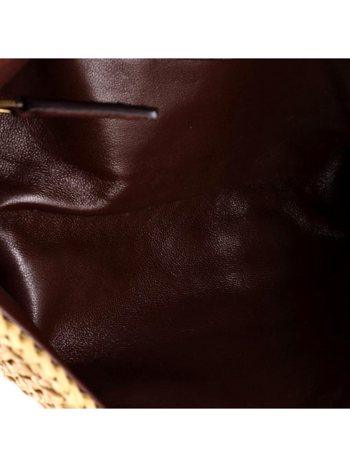 Saint Laurent Kate 99 Beige Raffia Crossbody Bag with Tassel