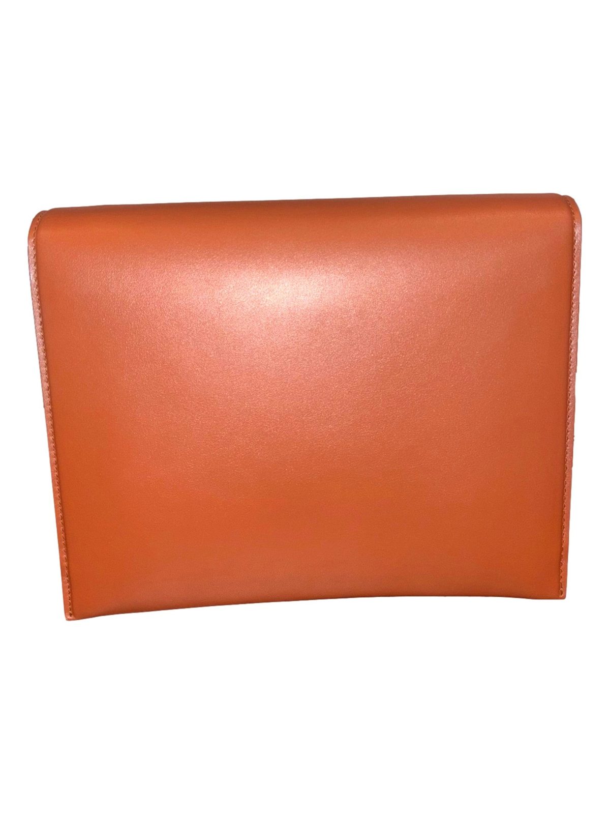 Ferragamo Trifolio Cognac Brown Soft Leather Flap Crossbody Bag Gold Gancini