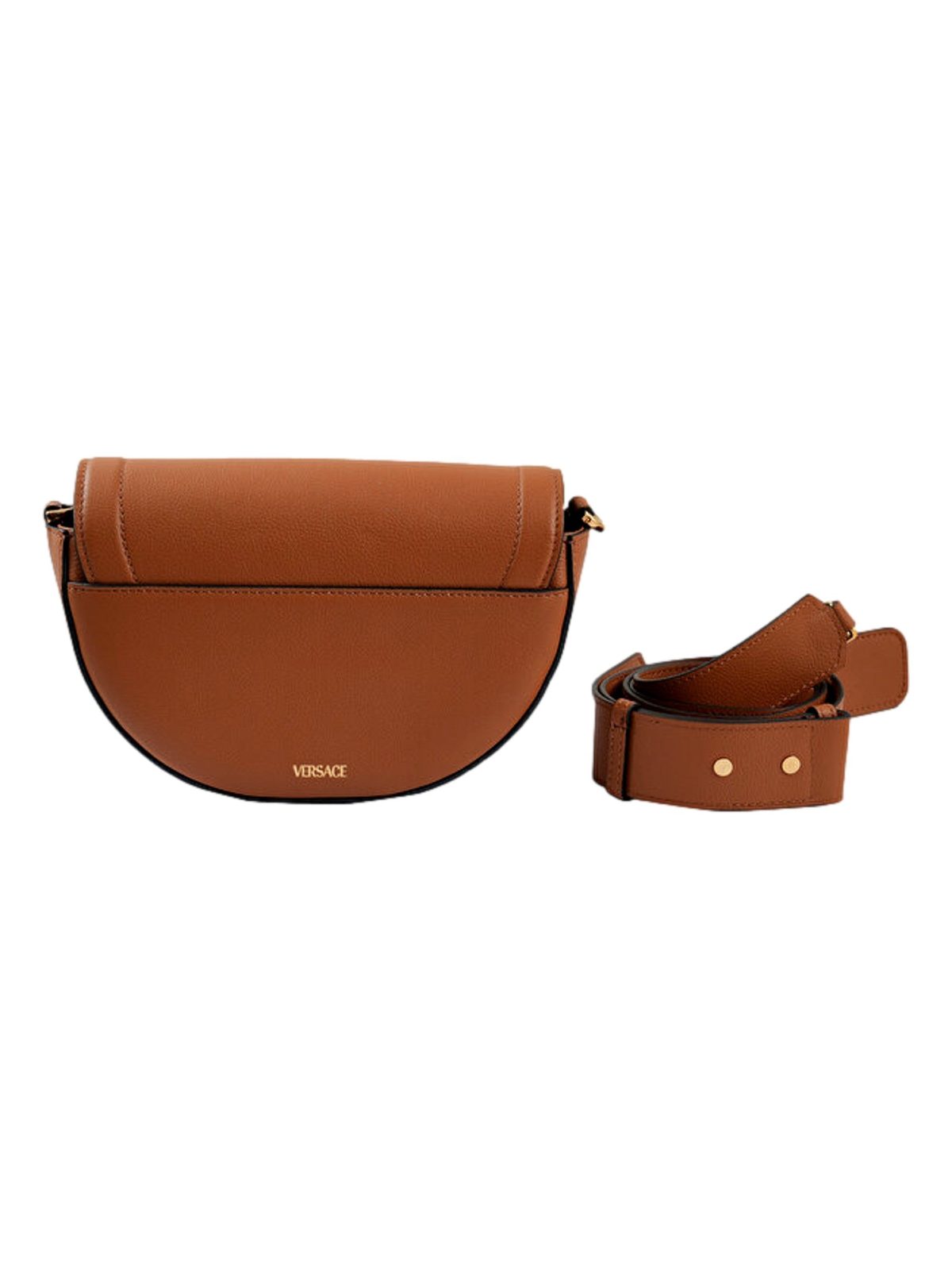 Versace La Medusa Vitello Leather Half Moon Crossbody Bag Summer