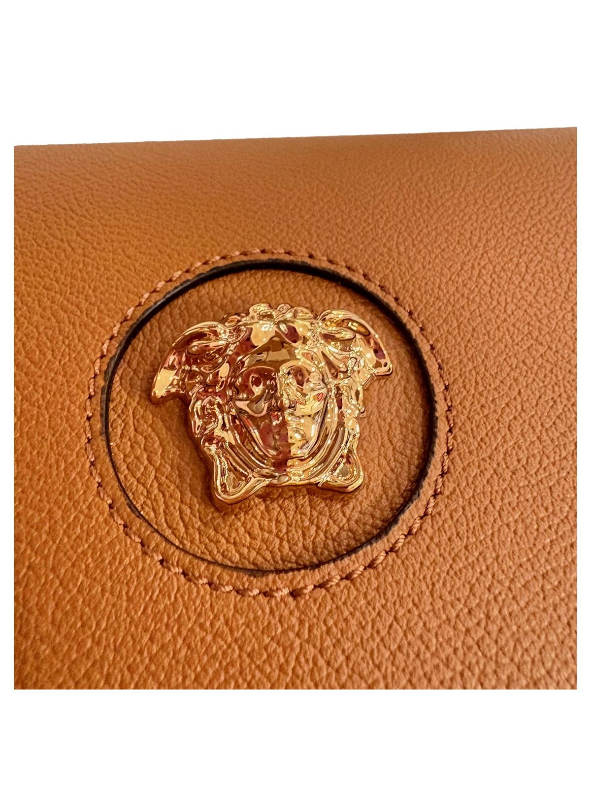 Versace La Medusa Vitello Leather Half Moon Crossbody Bag Summer