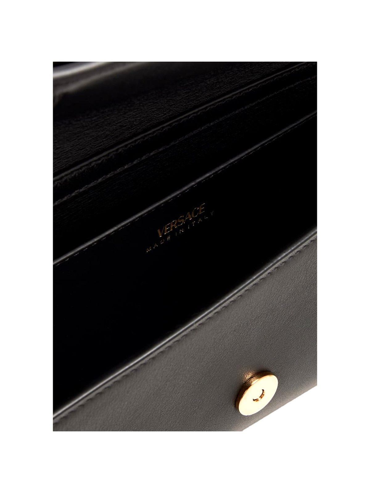 Versace Medusa 95 Small Black Wallet on Chain Crossbody Bag