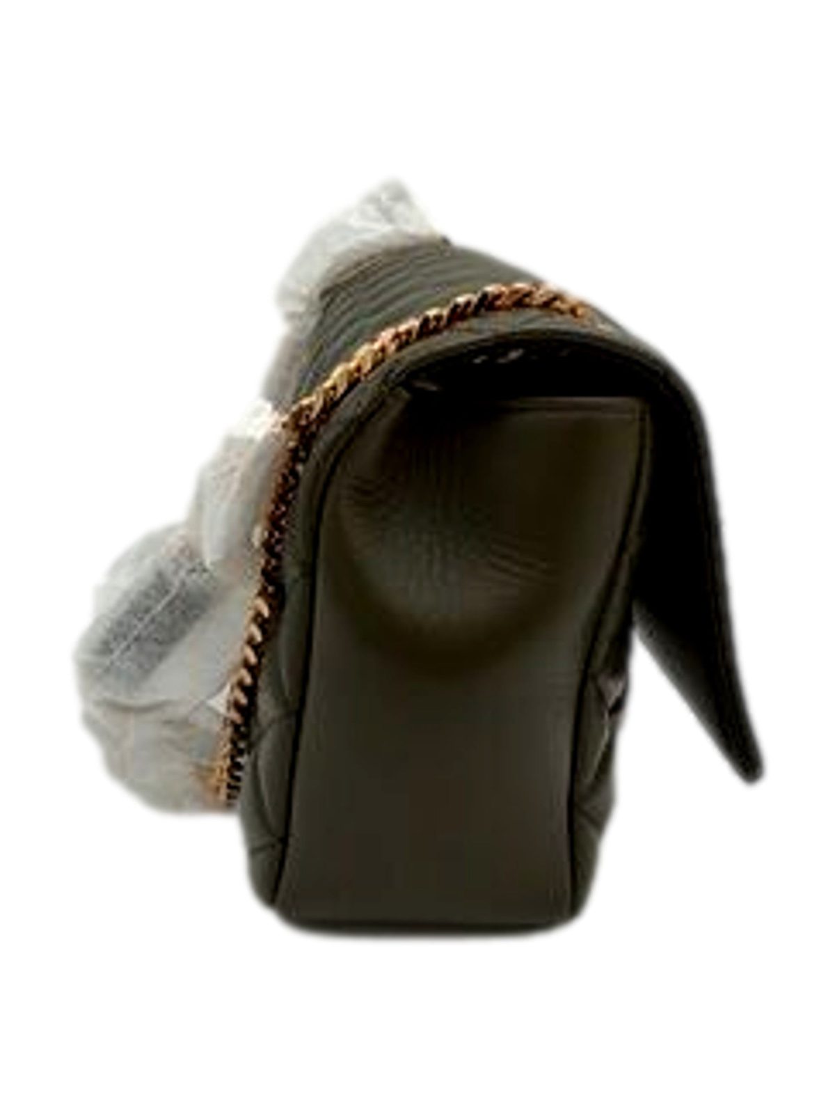 Versace La Medusa Olive Green Quilted Lambskin Chain Crossbody Bag