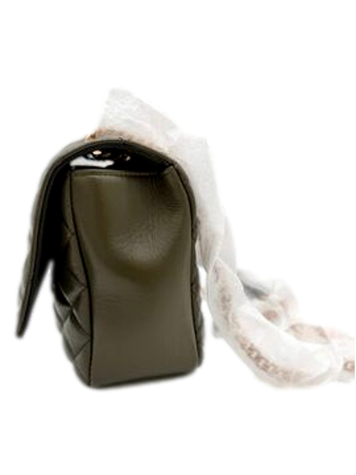 Versace La Medusa Olive Green Quilted Lambskin Chain Crossbody Bag