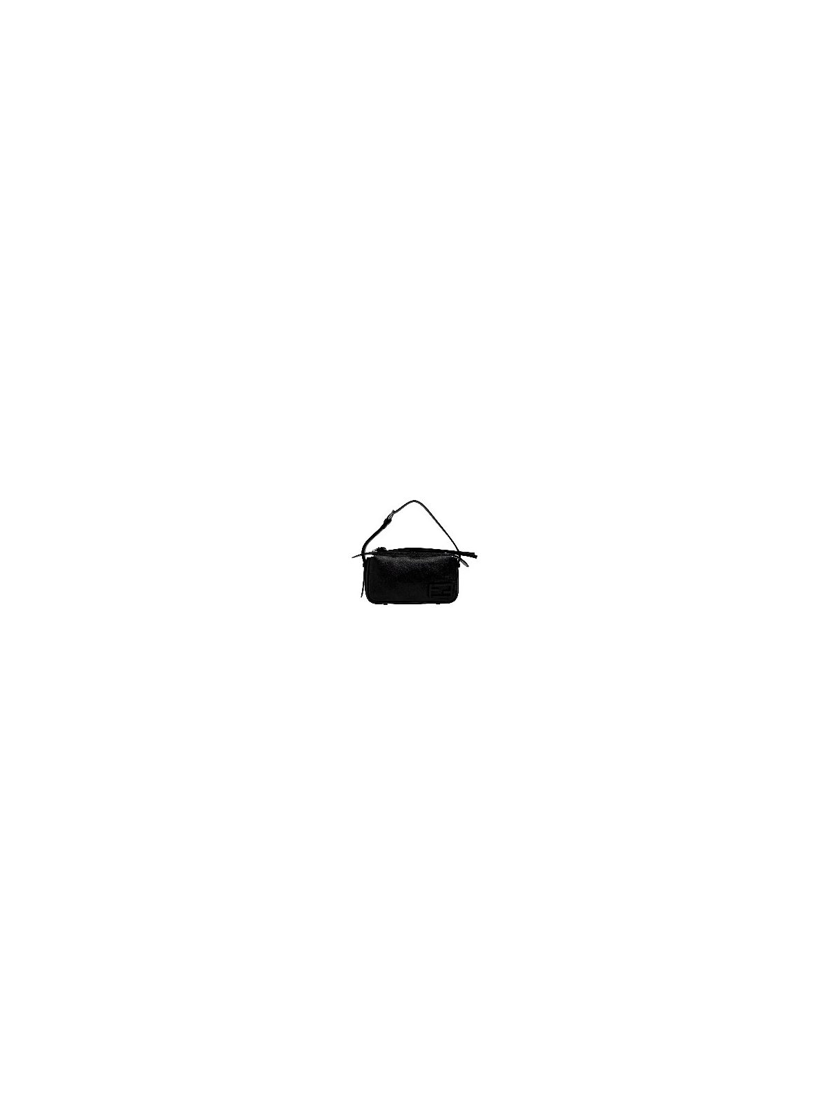 Fendi Simply Fendi Mini Black Leather Shoulder Bag