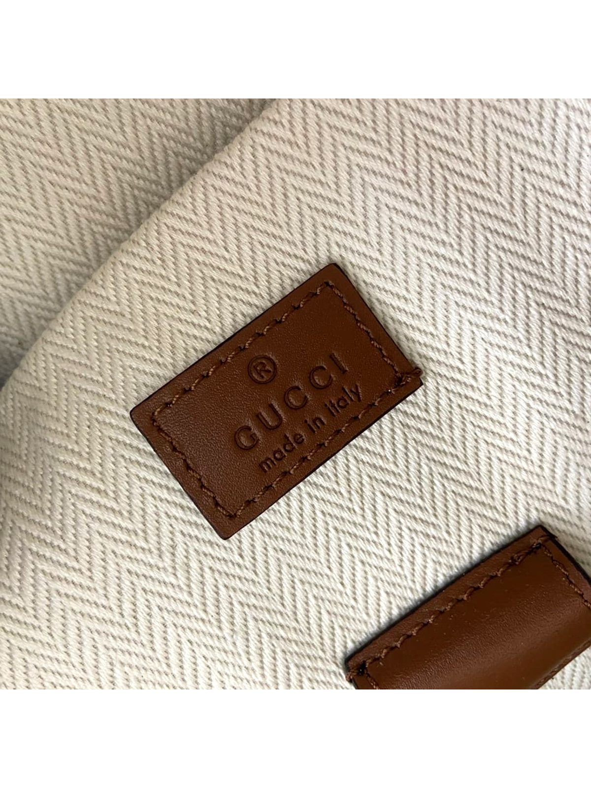 Gucci GG Supreme Medium Backpack Brown Canvas Leather Trim