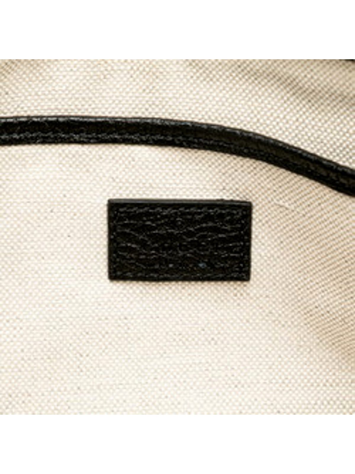 Gucci GG Emblem Black Leather Shoulder Bag Chain Strap