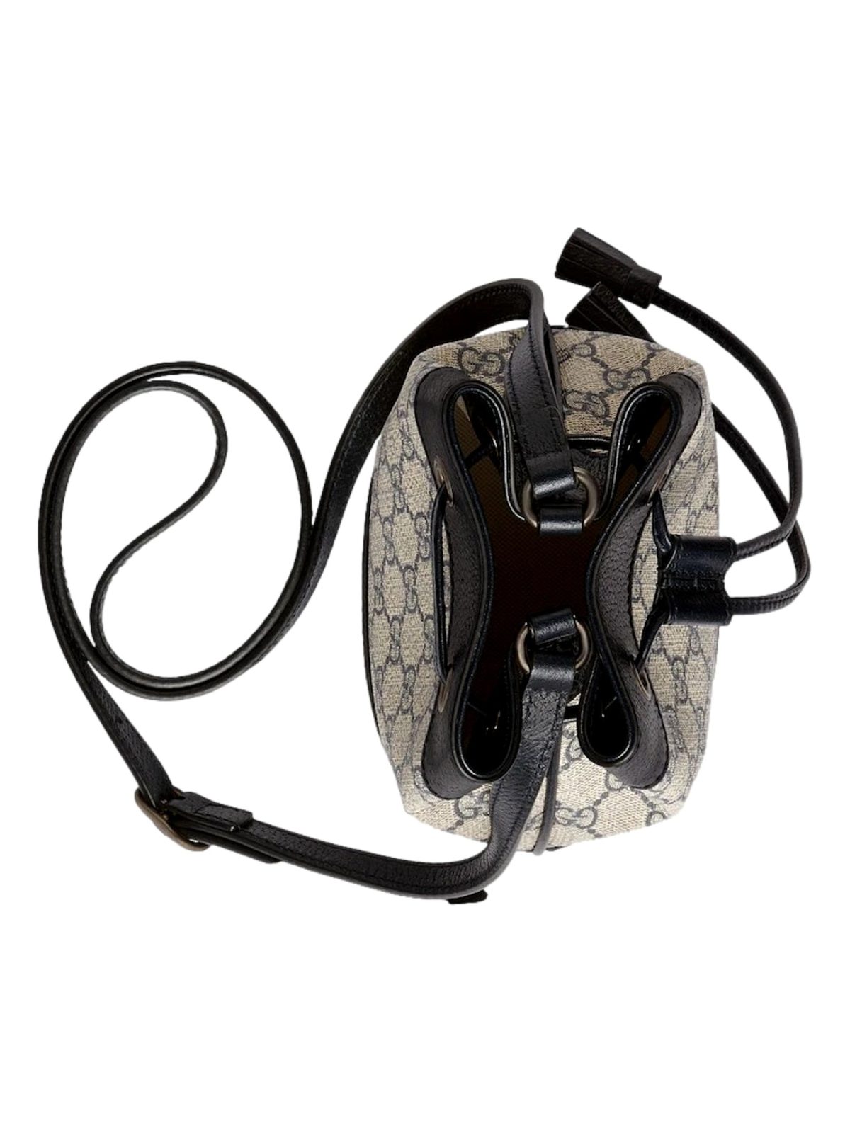 Gucci Ophidia Mini Beige And Blue GG Canvas Bucket Bag