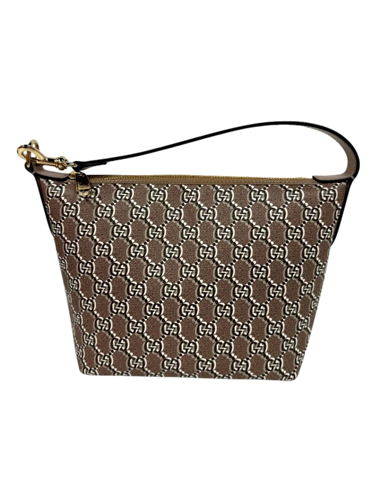 Gucci GG Shadow Monogram Canvas Beige Black Shoulder Bag
