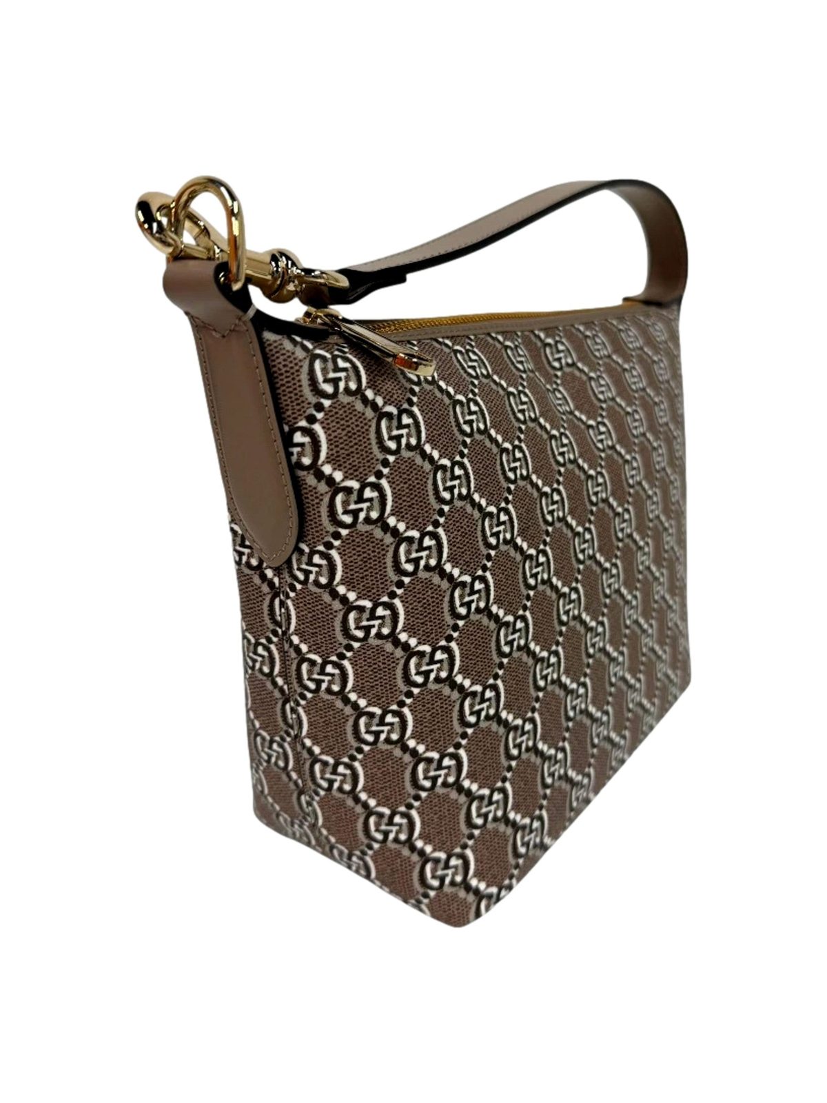 Gucci GG Shadow Monogram Canvas Beige Black Shoulder Bag