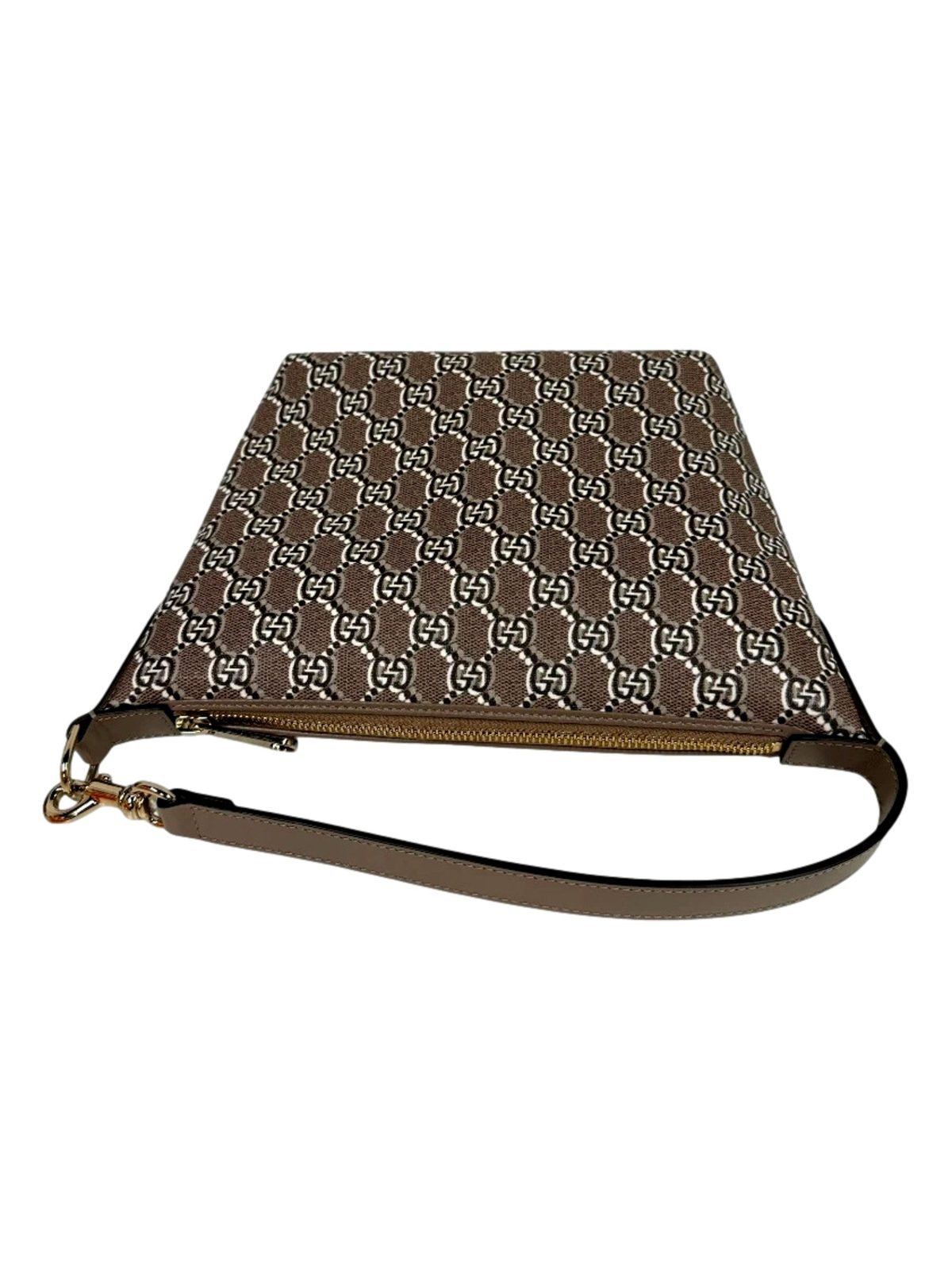 Gucci GG Shadow Monogram Canvas Beige Black Shoulder Bag
