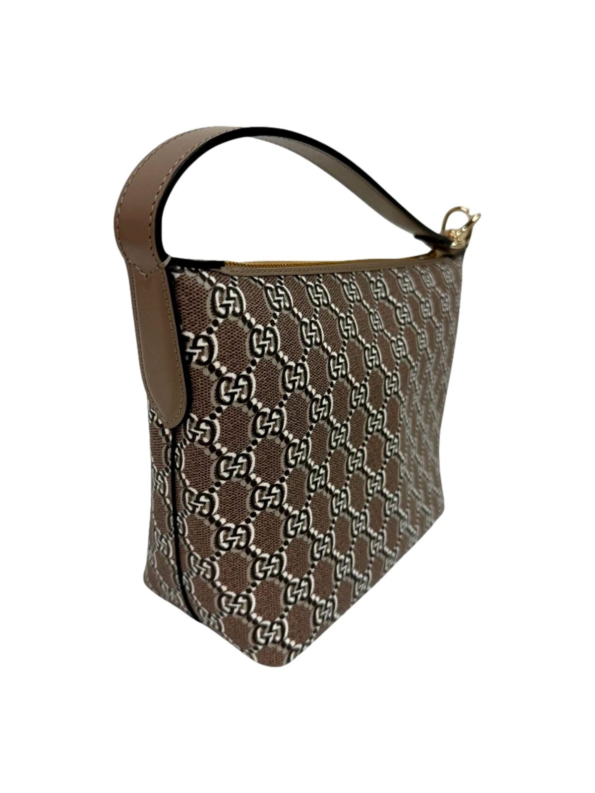 Gucci GG Shadow Monogram Canvas Beige Black Shoulder Bag