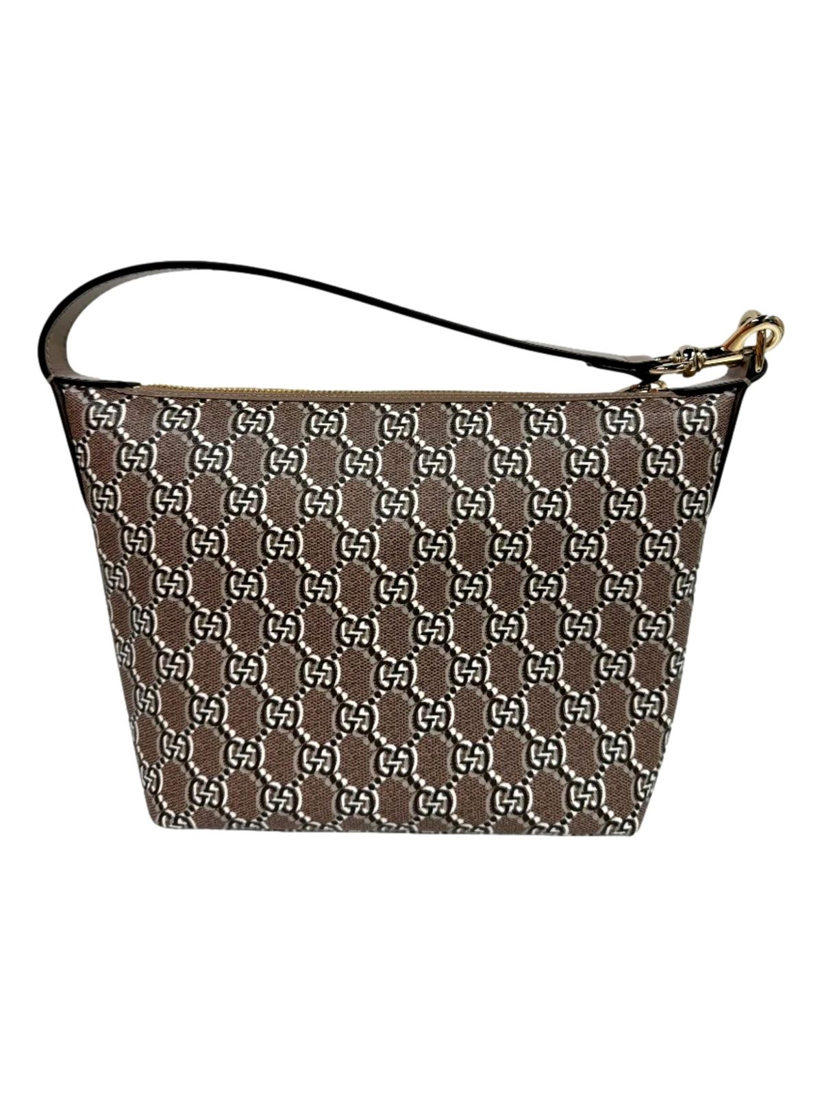 Gucci GG Shadow Monogram Canvas Beige Black Shoulder Bag