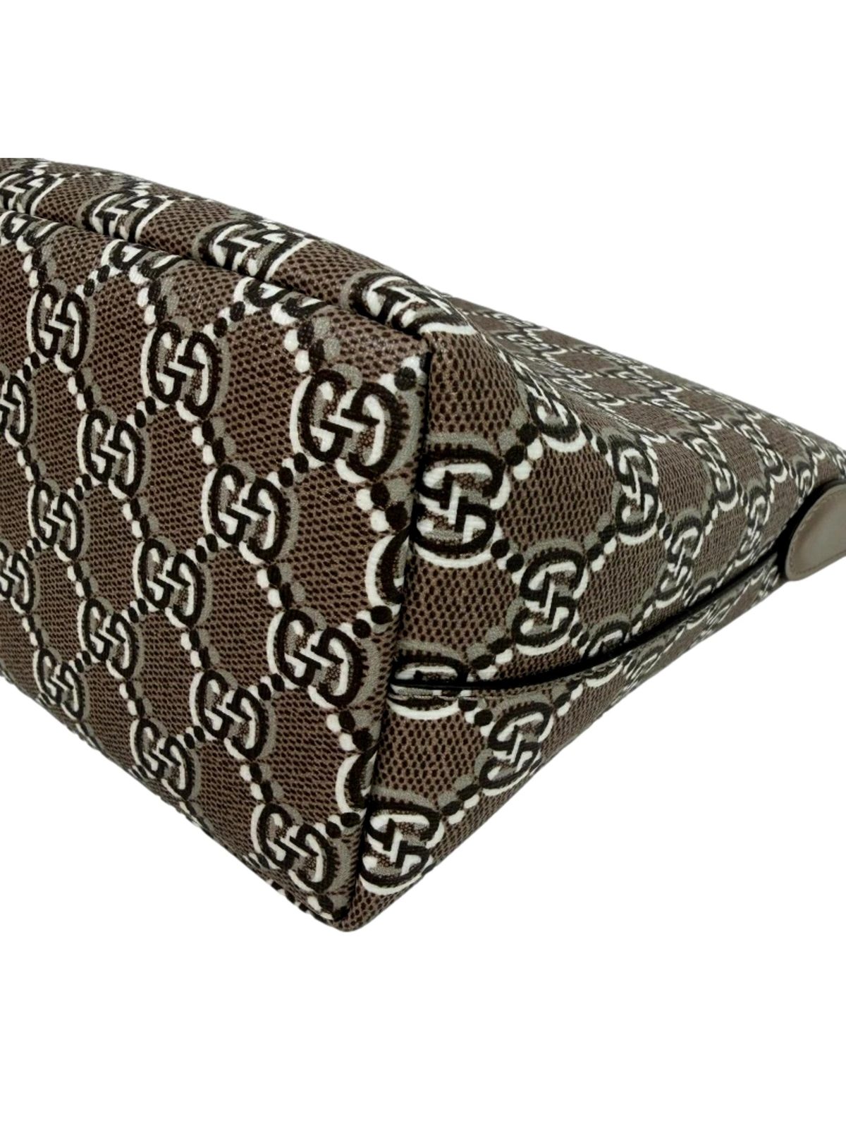 Gucci GG Shadow Monogram Canvas Beige Black Shoulder Bag
