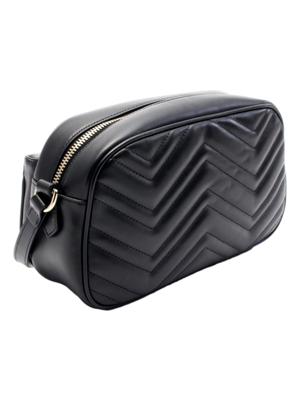 Gucci Marmont GG Black Multi Compartment Black Shoulder Bag