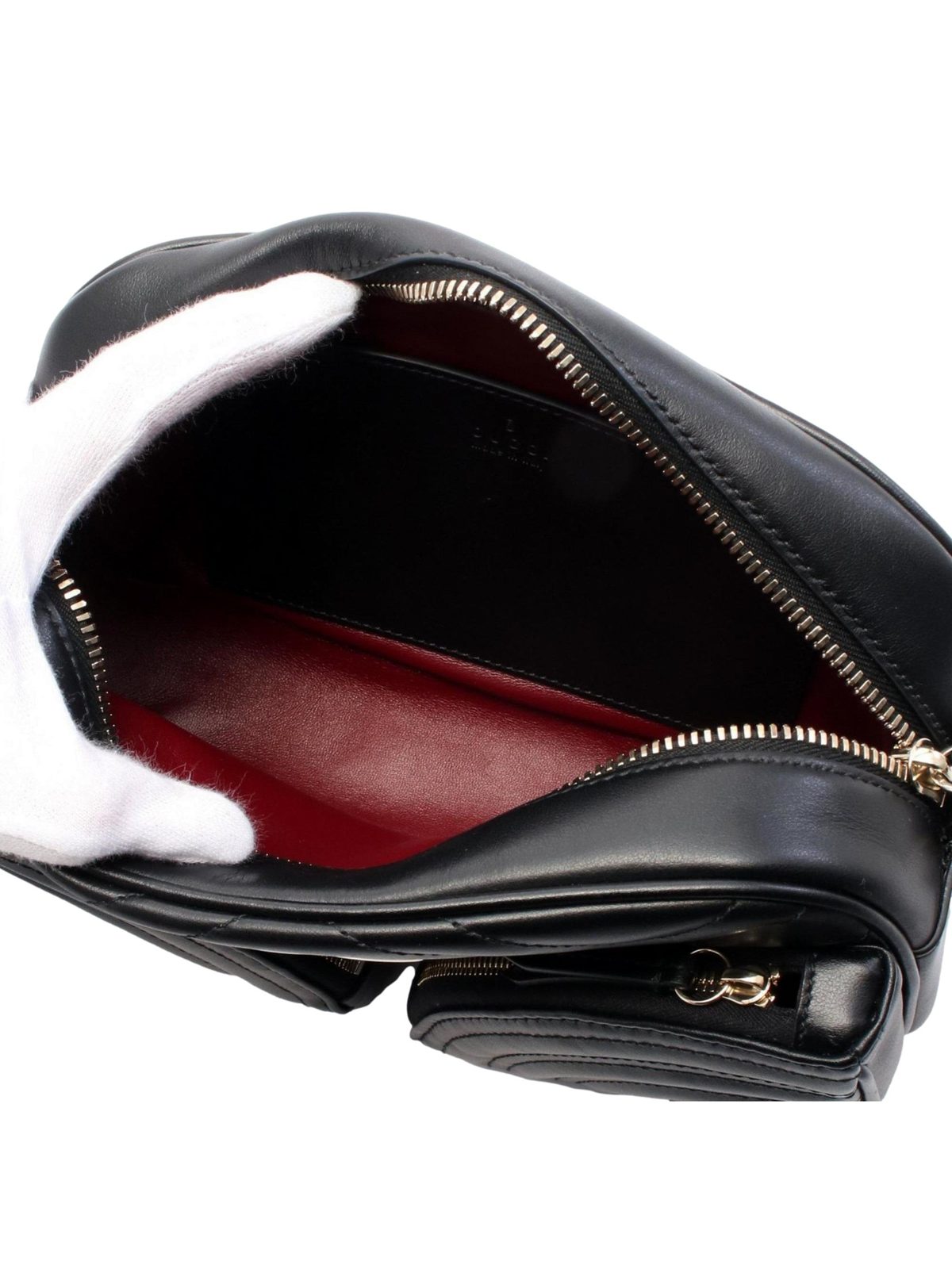Gucci Marmont GG Black Multi Compartment Black Shoulder Bag