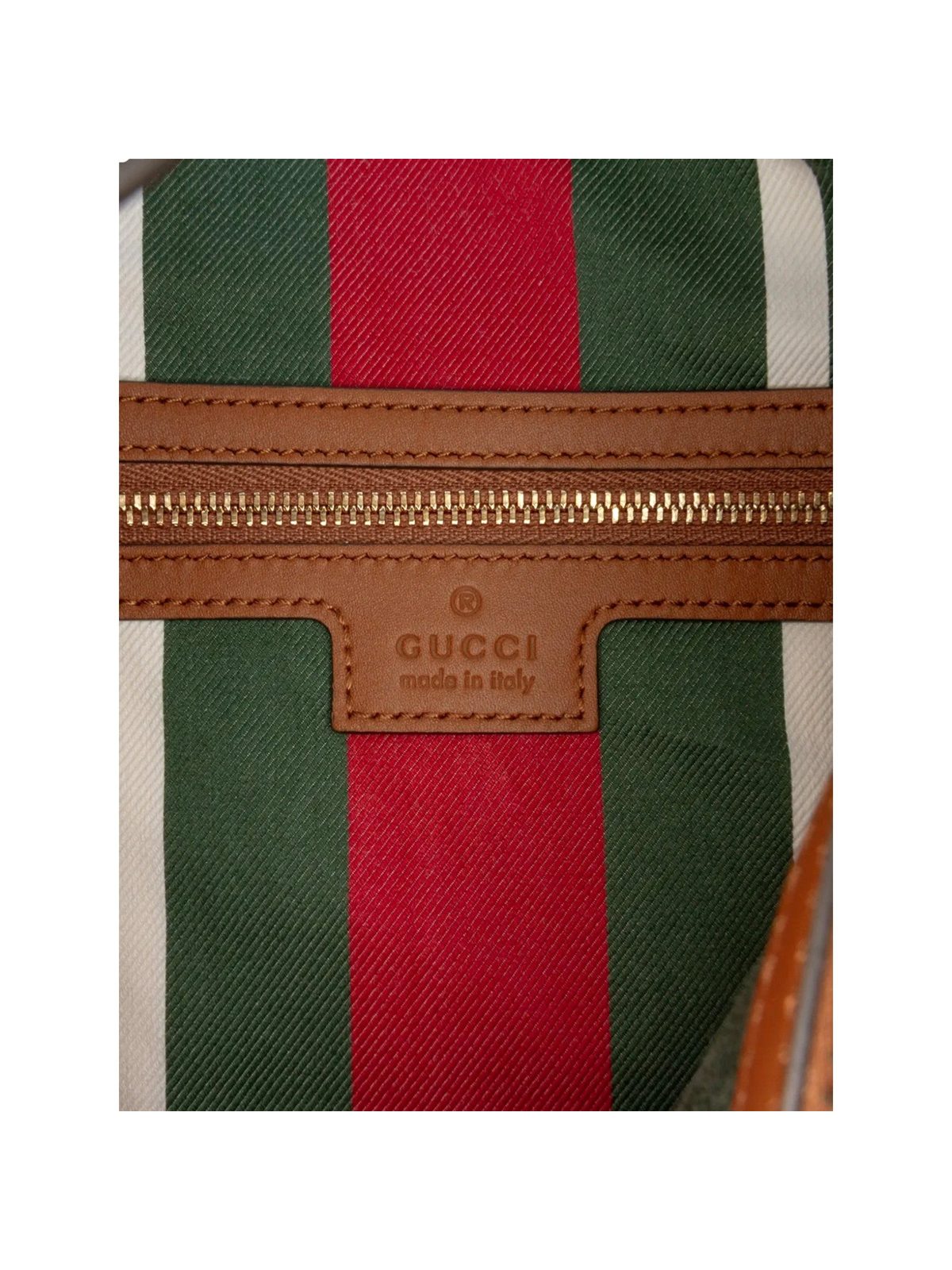 Gucci GG Supreme Emblem Medium Shoulder Bag Brown Beige