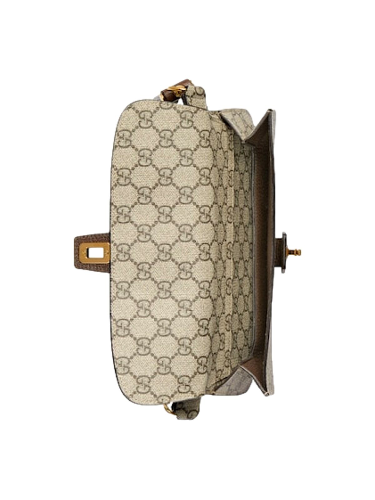 Gucci GG Supreme Blondie Belt Bag Brown Beige Canvas Size 95